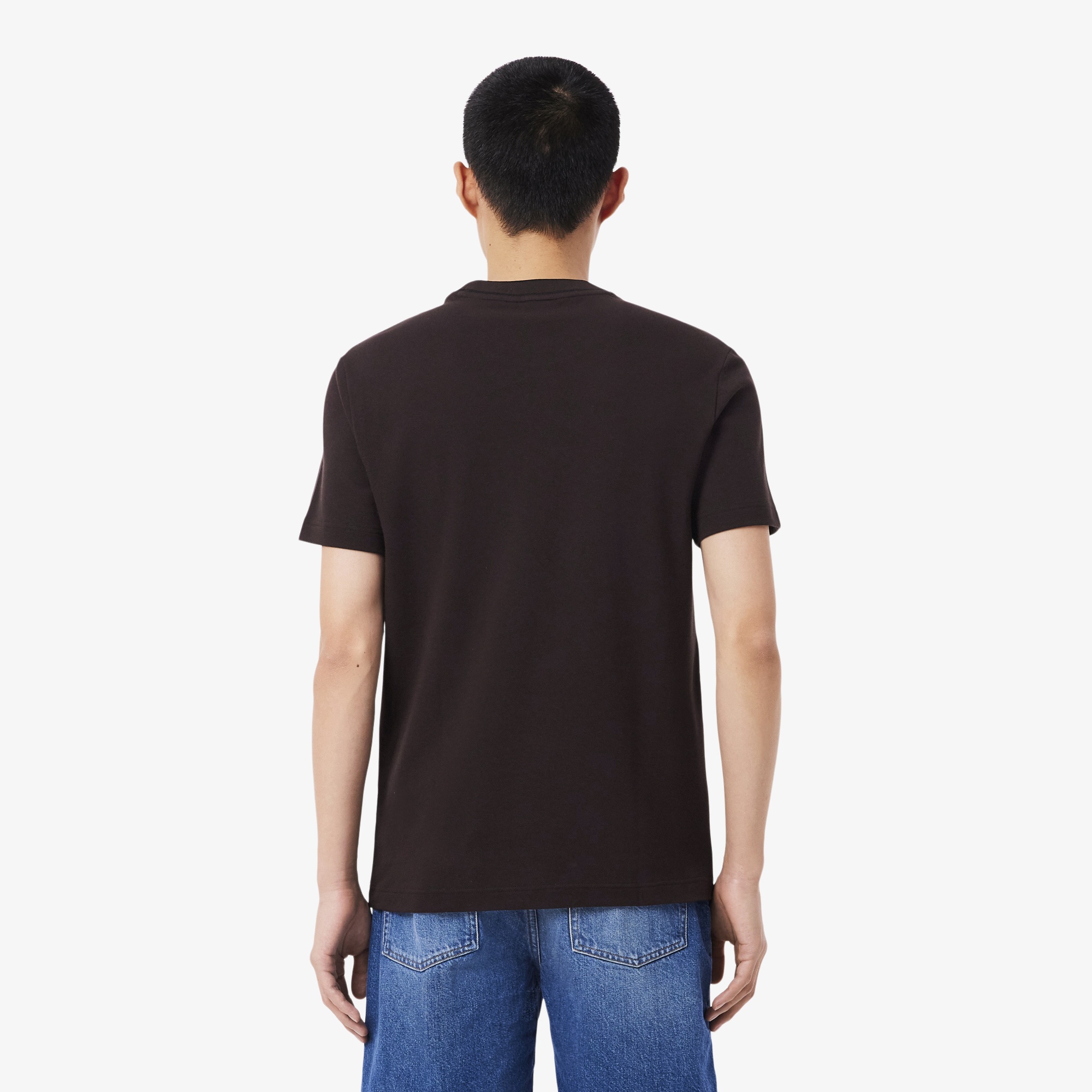 Erkek Regular Fit Bisiklet Yaka Kahverengi T-Shirt