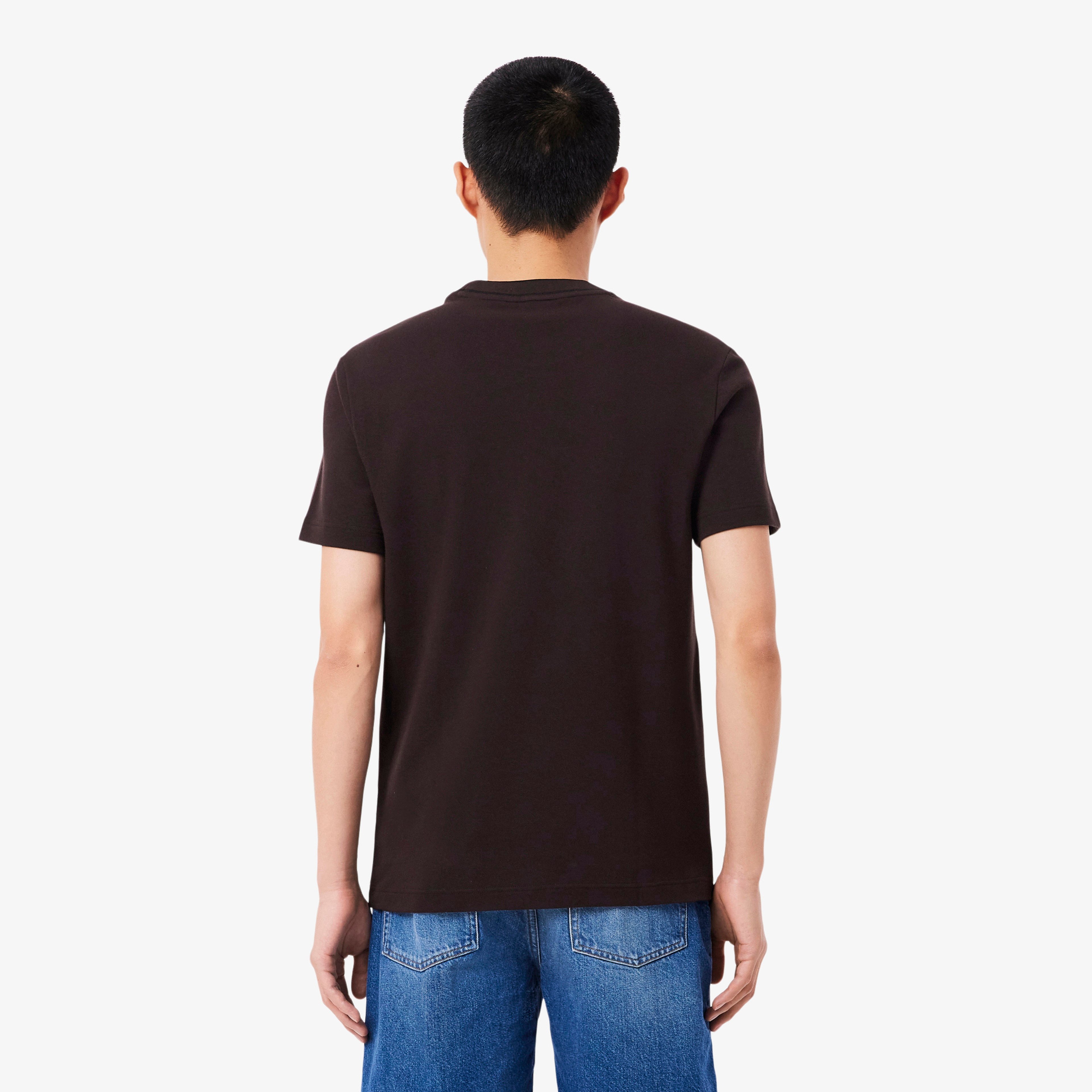 Erkek Regular Fit Bisiklet Yaka Kahverengi T-Shirt