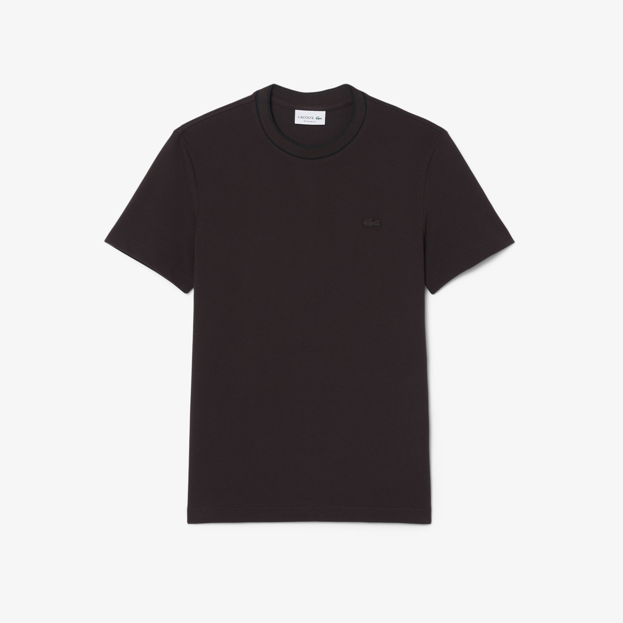Lacoste Erkek Regular Fit Bisiklet Yaka Kahverengi T-Shirt görsel 4