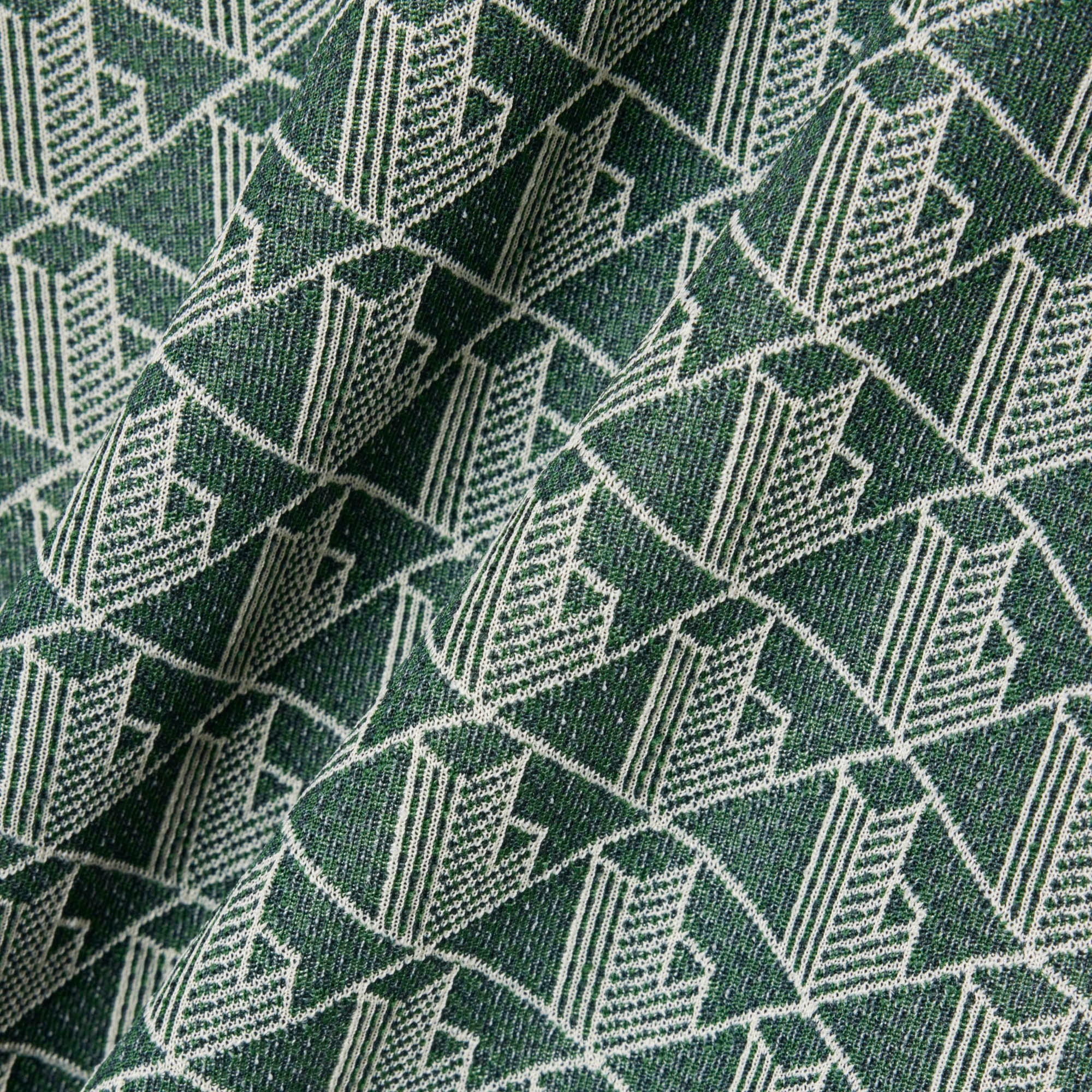 Erkek Classic Fit Bisiklet Yaka Monogram Koyu Yeşil T-Shirt