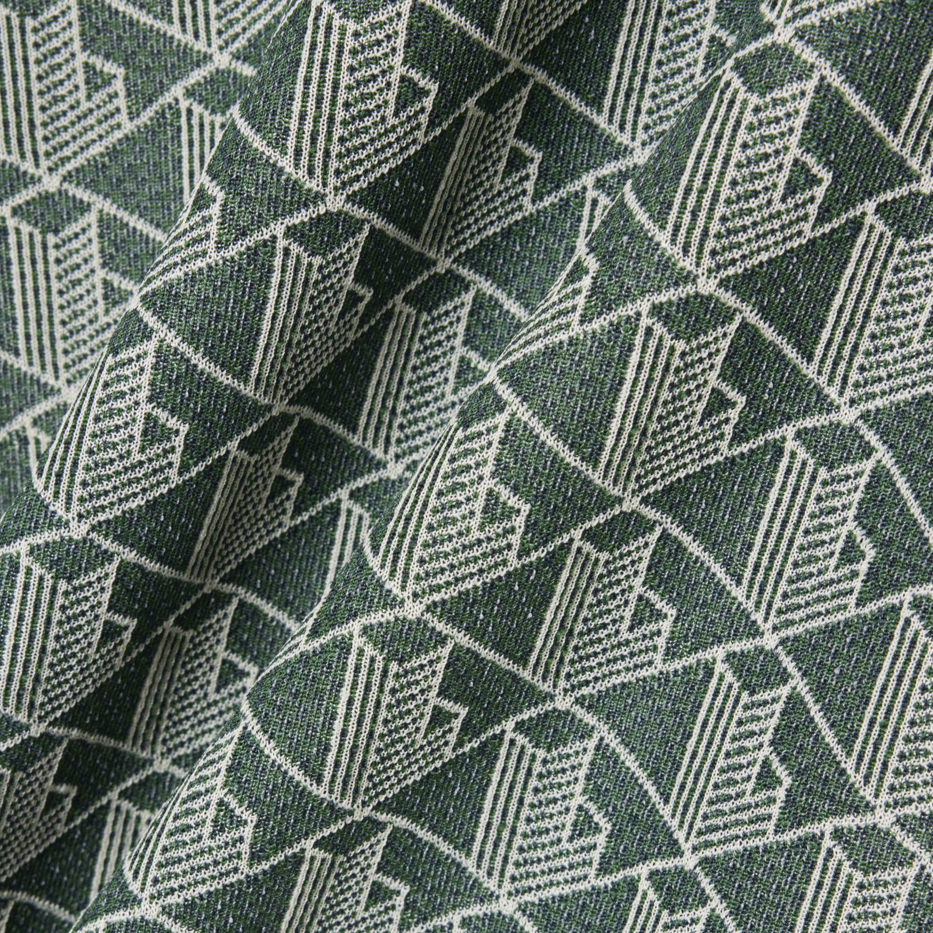 Erkek Classic Fit Bisiklet Yaka Monogram Koyu Yeşil T-Shirt