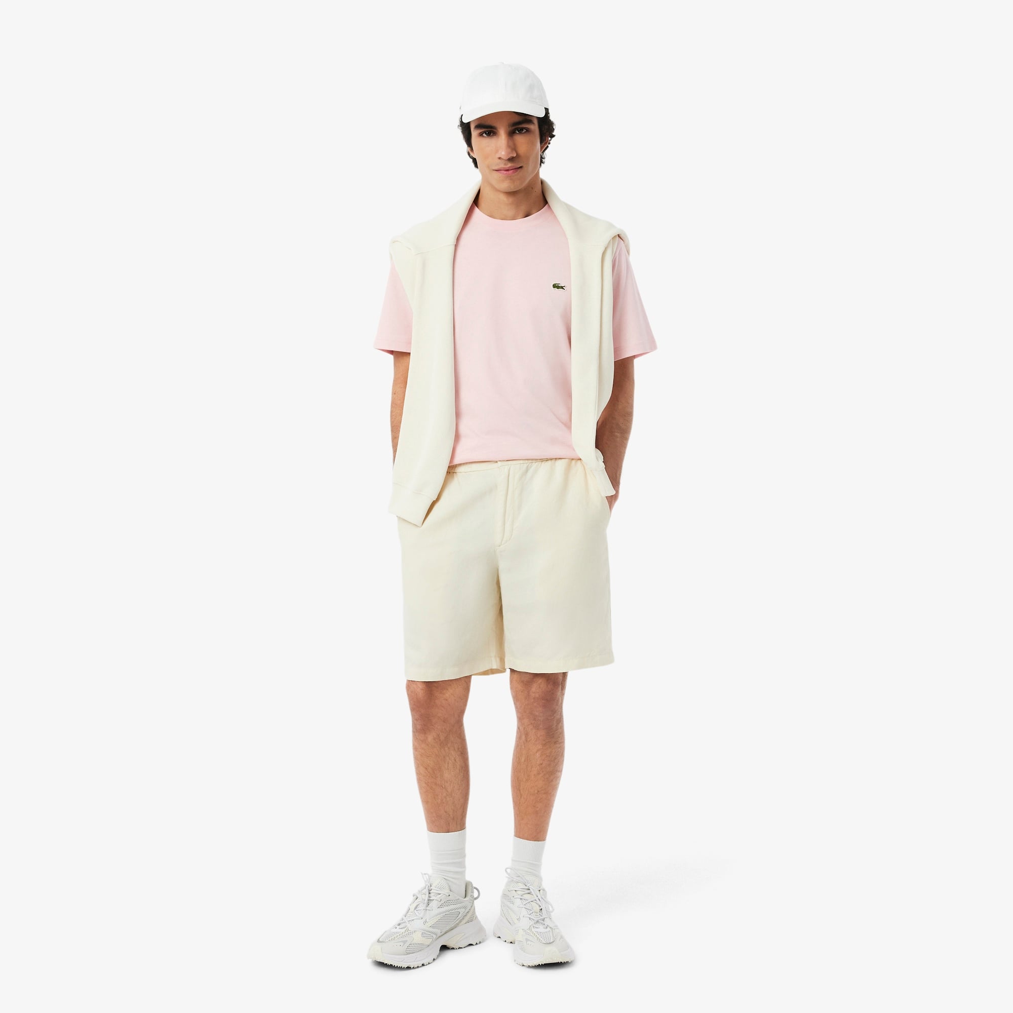 Erkek Classic Fit Bisiklet Yaka Pembe T-Shirt