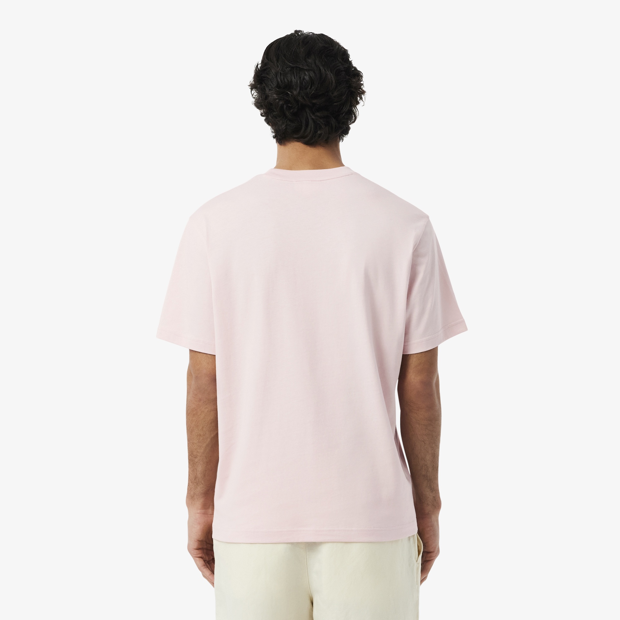 Erkek Classic Fit Bisiklet Yaka Pembe T-Shirt