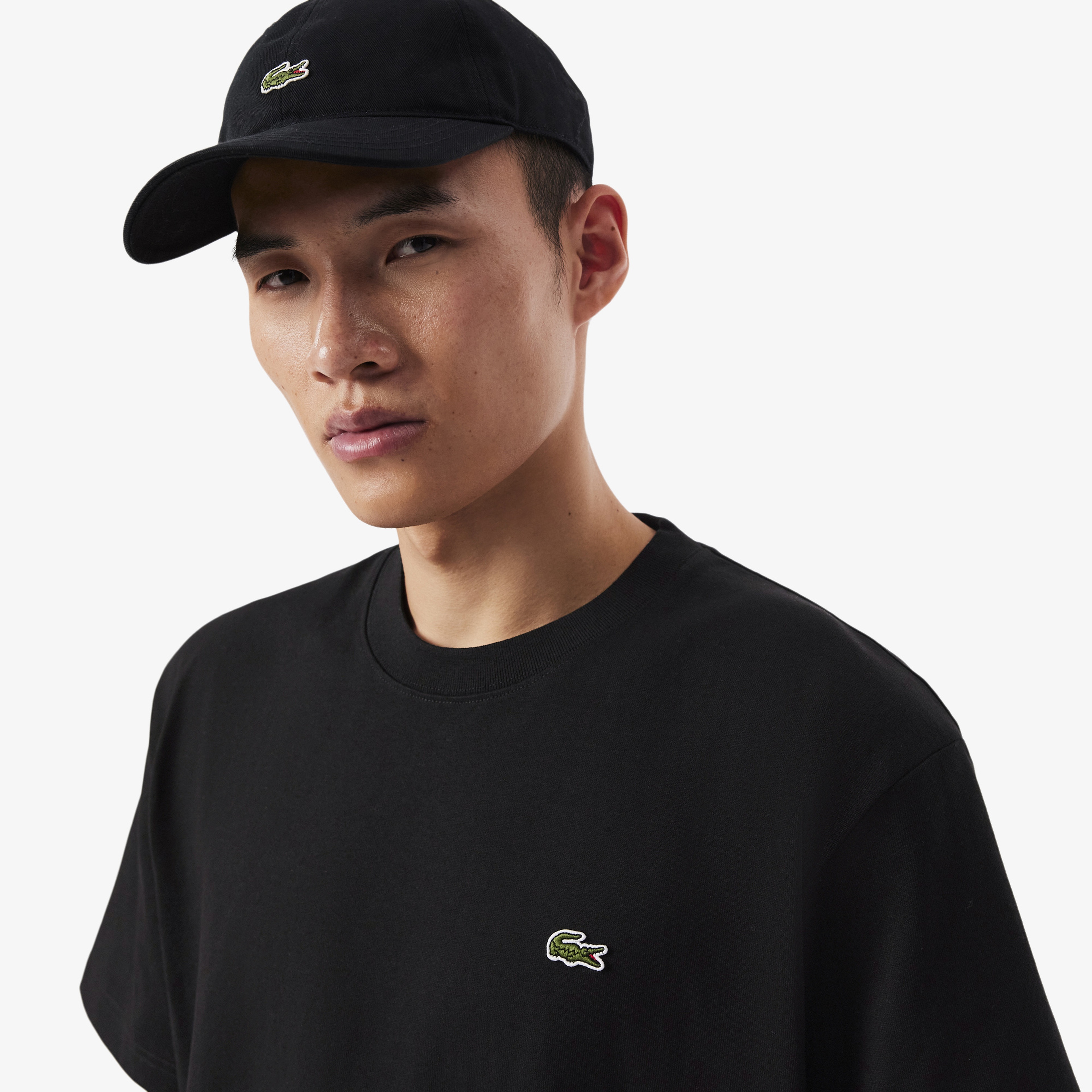 Erkek Relaxed Fit Bisiklet Yaka Siyah T-Shirt