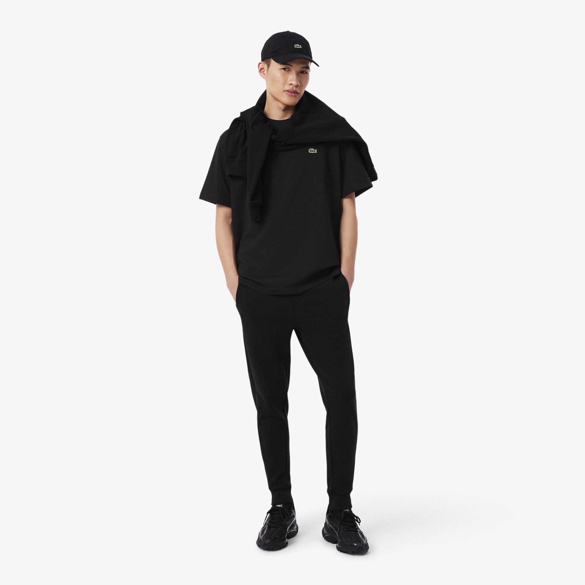 Erkek Relaxed Fit Bisiklet Yaka Siyah T-Shirt