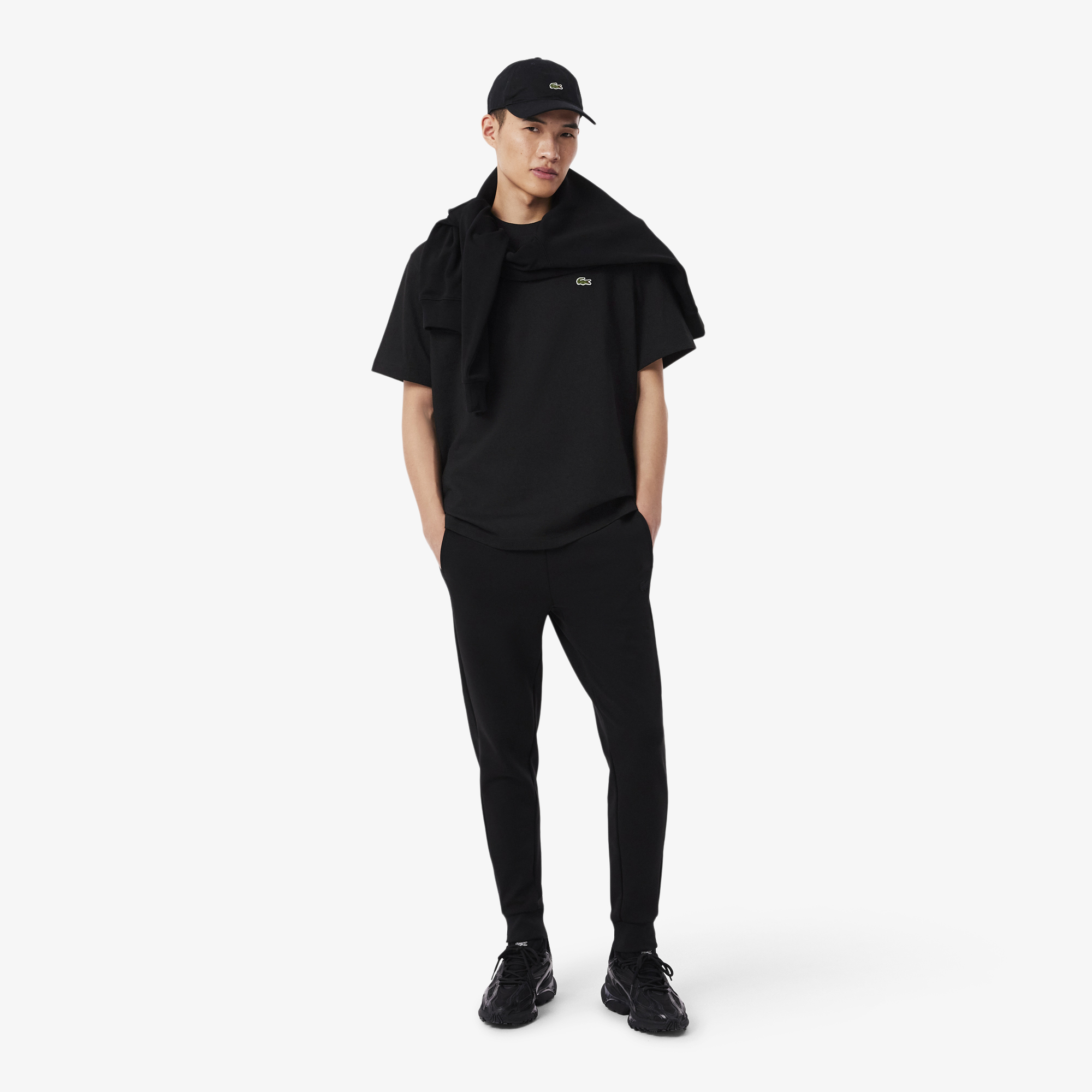 Erkek Relaxed Fit Bisiklet Yaka Siyah T-Shirt