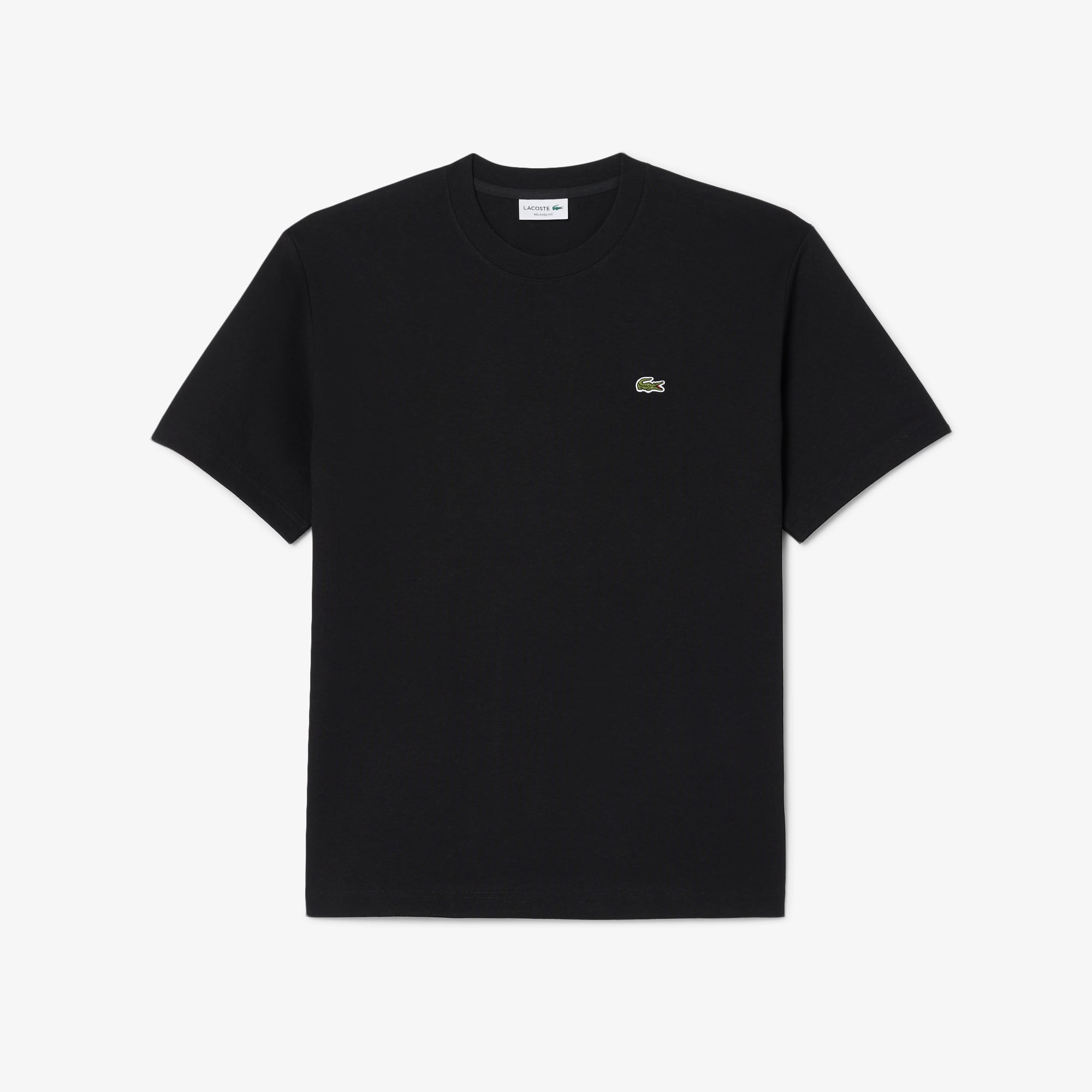 Lacoste Erkek Relaxed Fit Bisiklet Yaka Siyah T-Shirt görsel 4