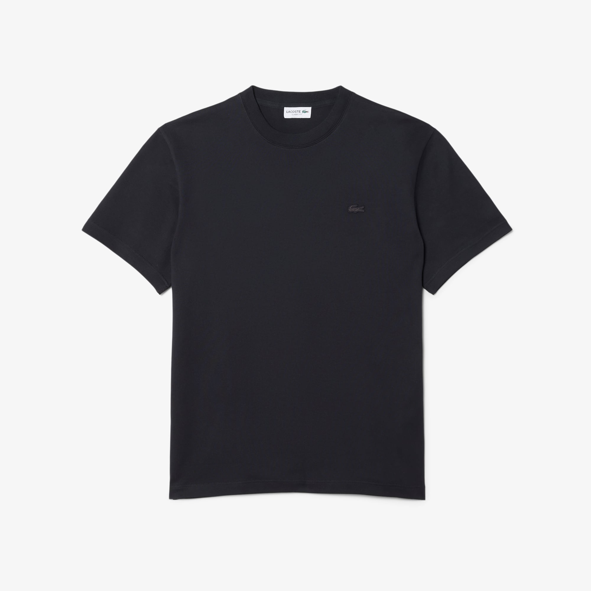 Lacoste Erkek Classic Fit Bisiklet Yaka Baskılı Koyu Gri T-Shirt görsel 4