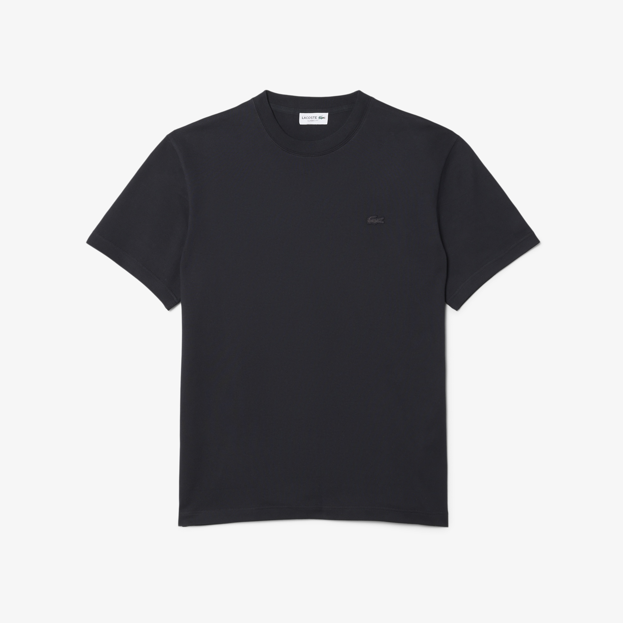 Erkek Classic Fit Bisiklet Yaka Baskılı Koyu Gri T-Shirt