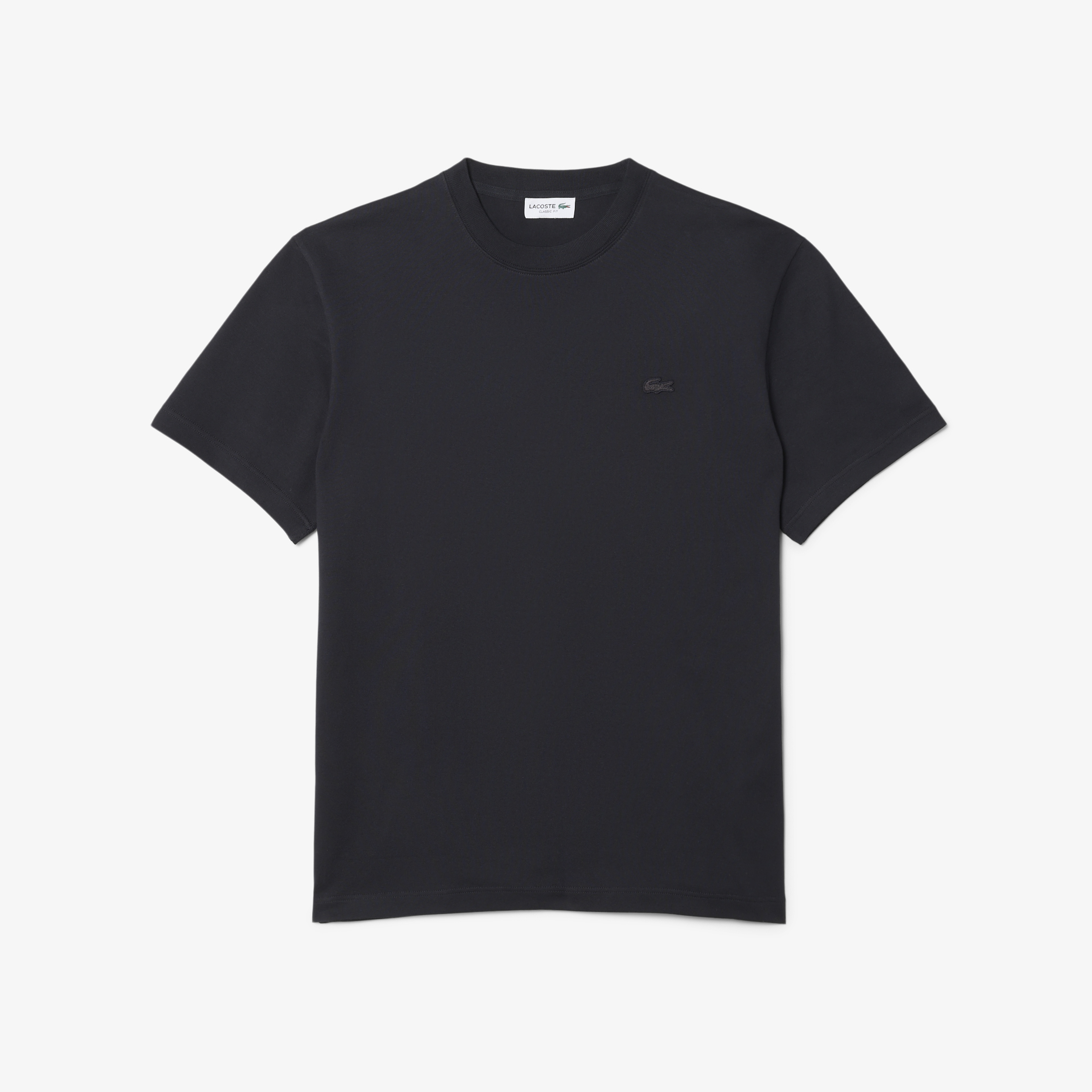 Erkek Classic Fit Bisiklet Yaka Baskılı Koyu Gri T-Shirt Erkek Classic Fit Bisiklet Yaka Baskılı Koyu Gri T-Shirt