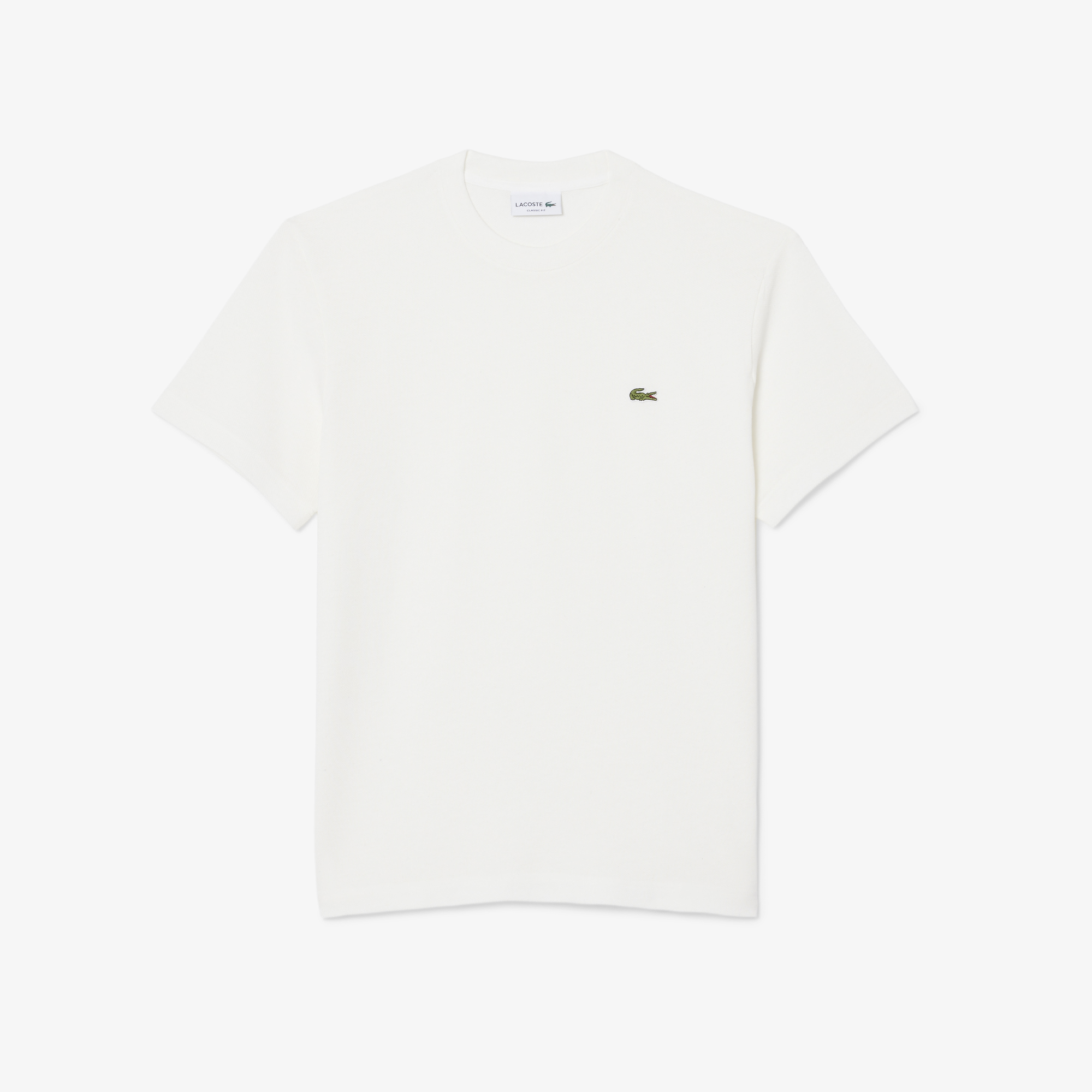 Lacoste Erkek Classic Fit Bisiklet Yaka Beyaz T-Shirt görsel 4