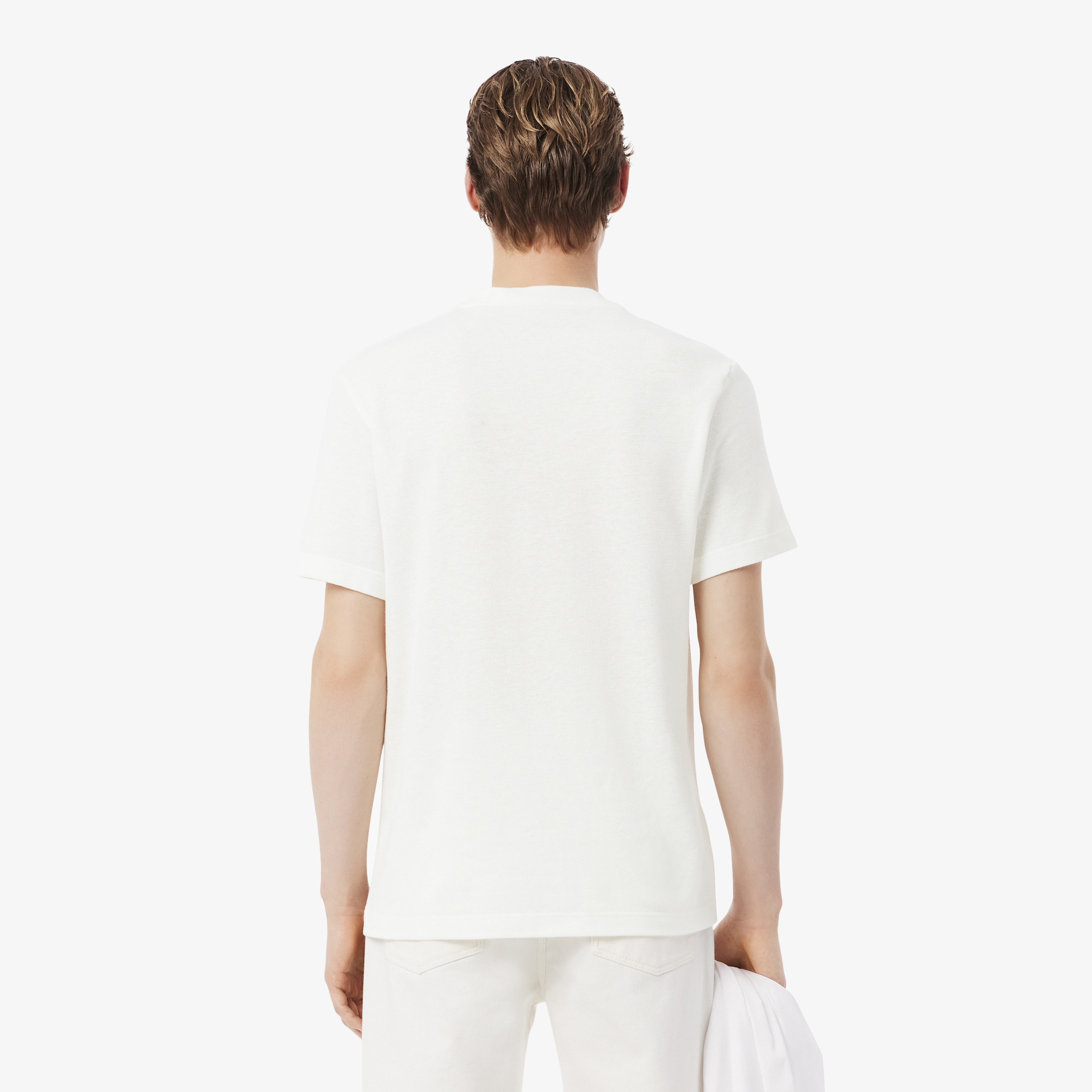 Erkek Classic Fit Bisiklet Yaka Beyaz T-Shirt