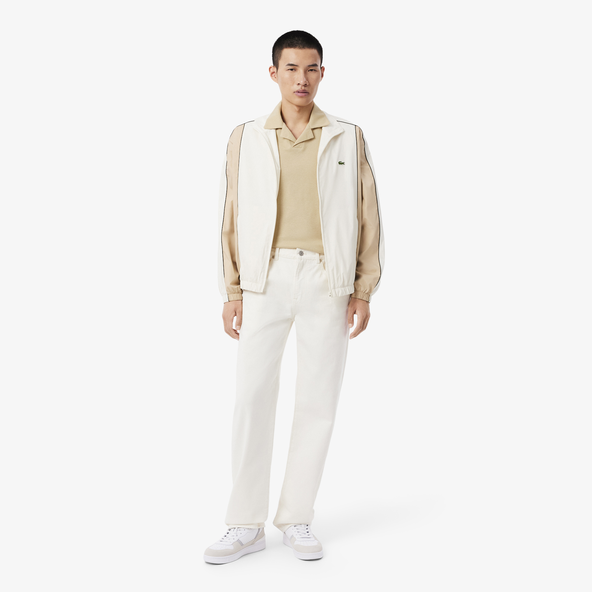 Lacoste Erkek Classic Fit Keten Bej Polo görsel 8