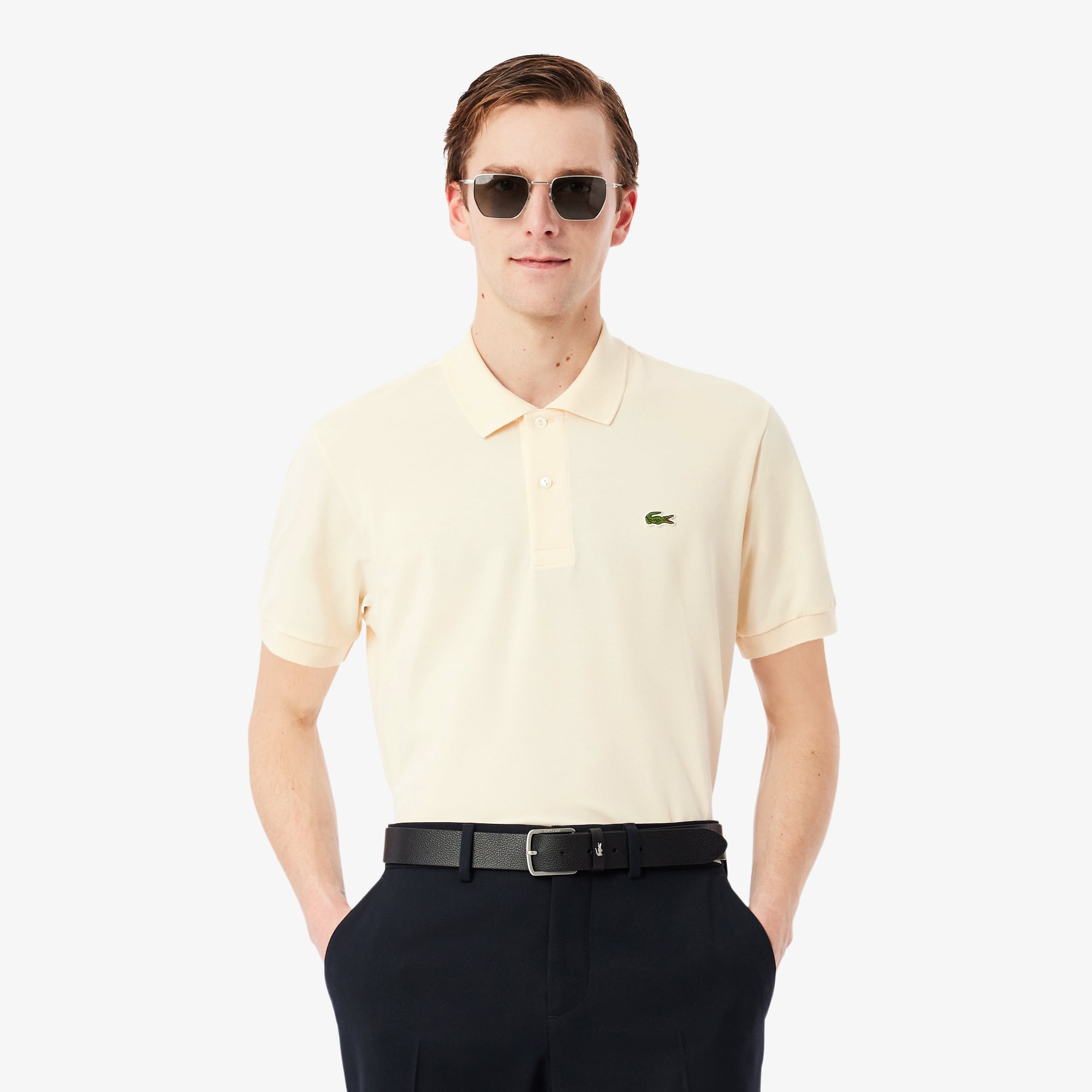 L.12.12 Light Erkek Classic Fit Bej Polo PH9851.056 | Lacoste