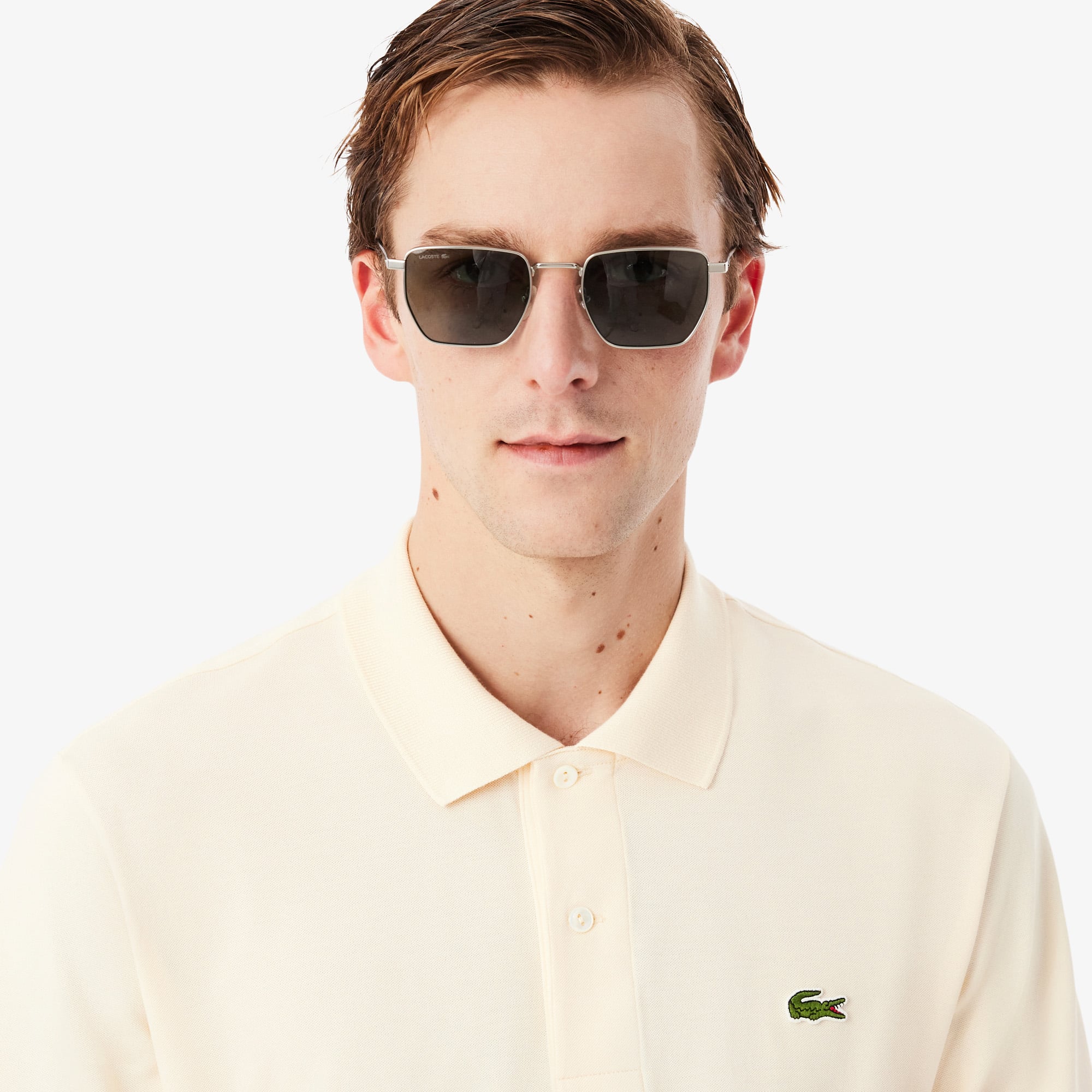Lacoste L.12.12 Light Erkek Classic Fit Bej Polo görsel 2