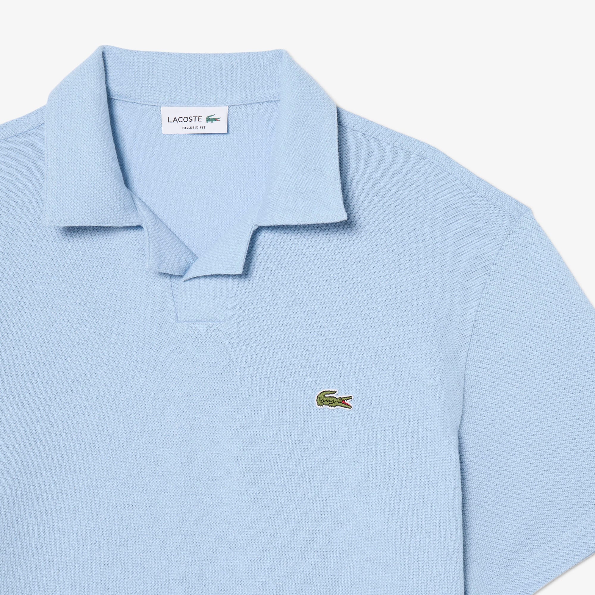 Lacoste Erkek Classic Fit Keten Mavi Polo görsel 6