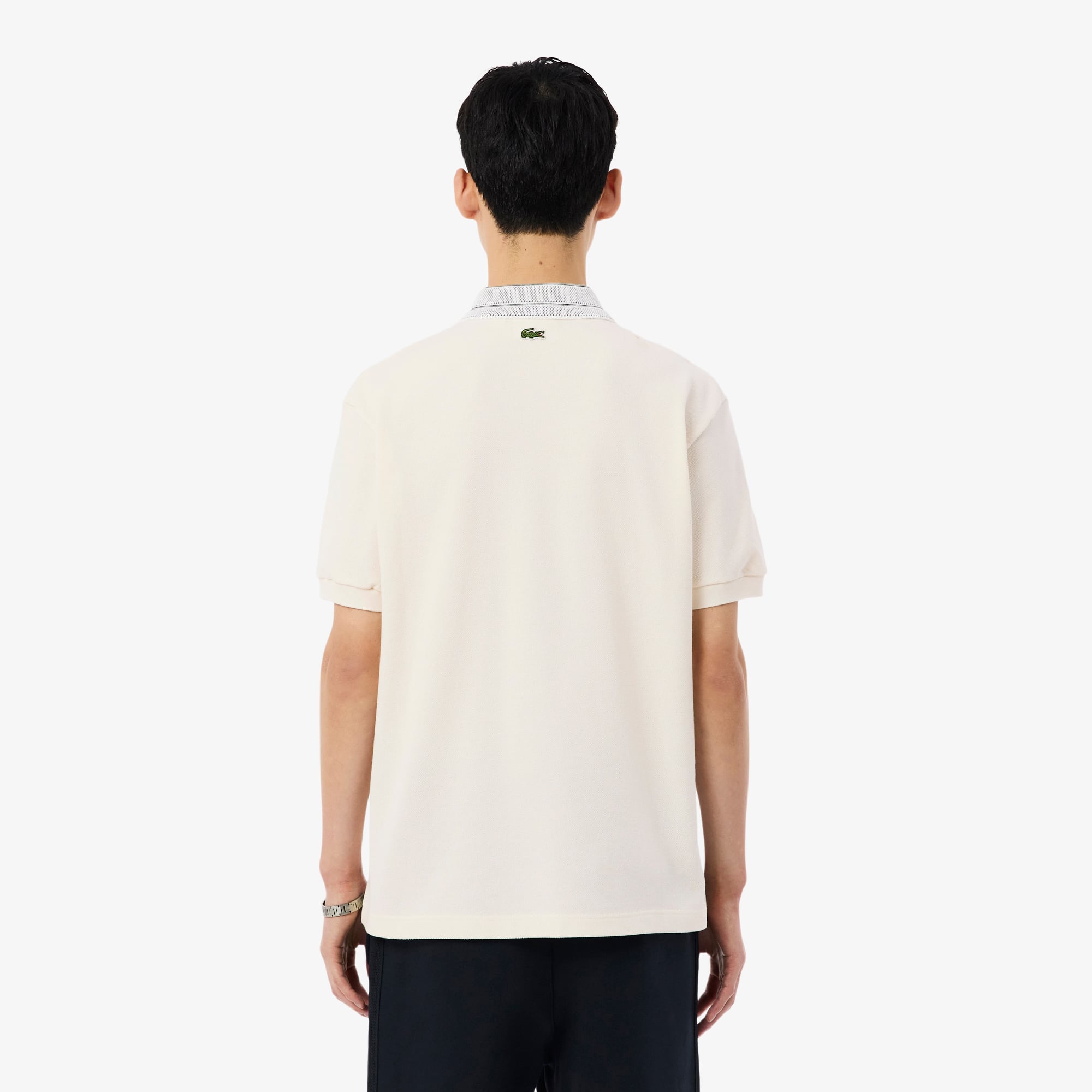 Lacoste Erkek Classic Fit Krem Polo görsel 3