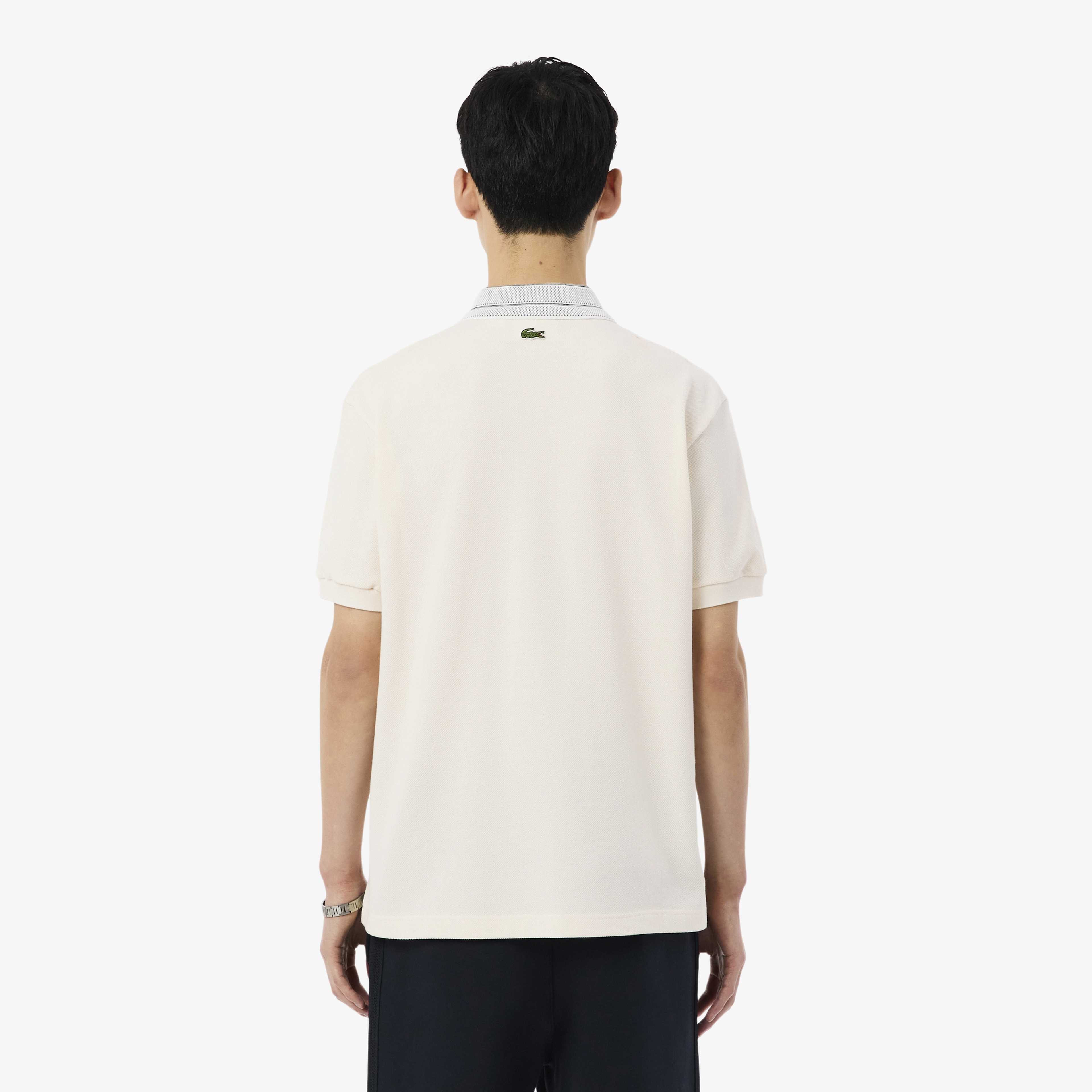Erkek Classic Fit Baskılı Krem Polo Erkek Classic Fit Baskılı Krem Polo
