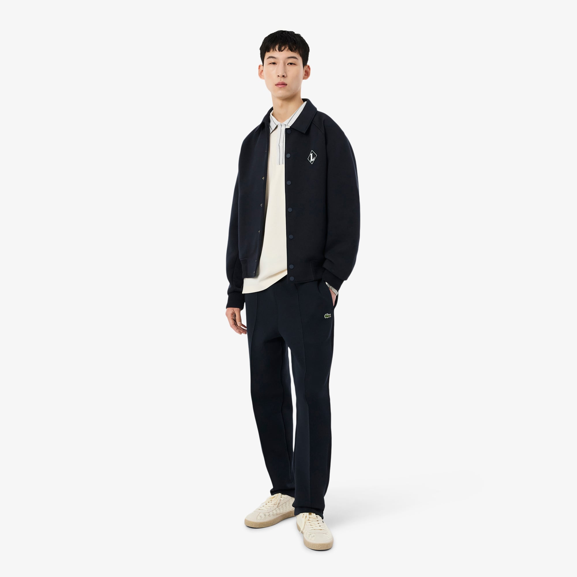 Lacoste Erkek Classic Fit Krem Polo görsel 8