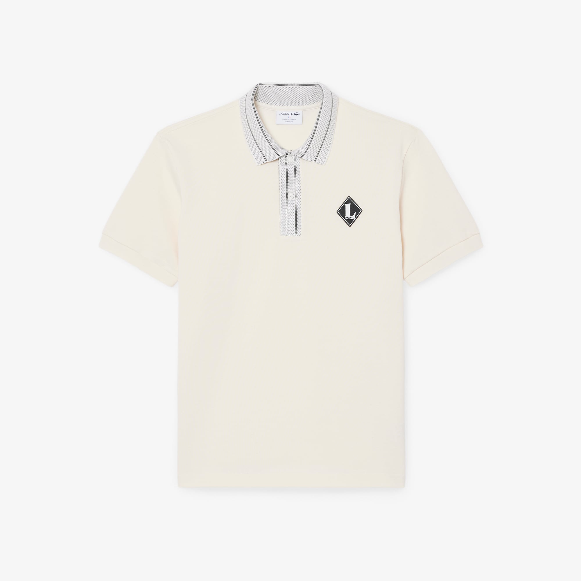 Lacoste Erkek Classic Fit Krem Polo görsel 4