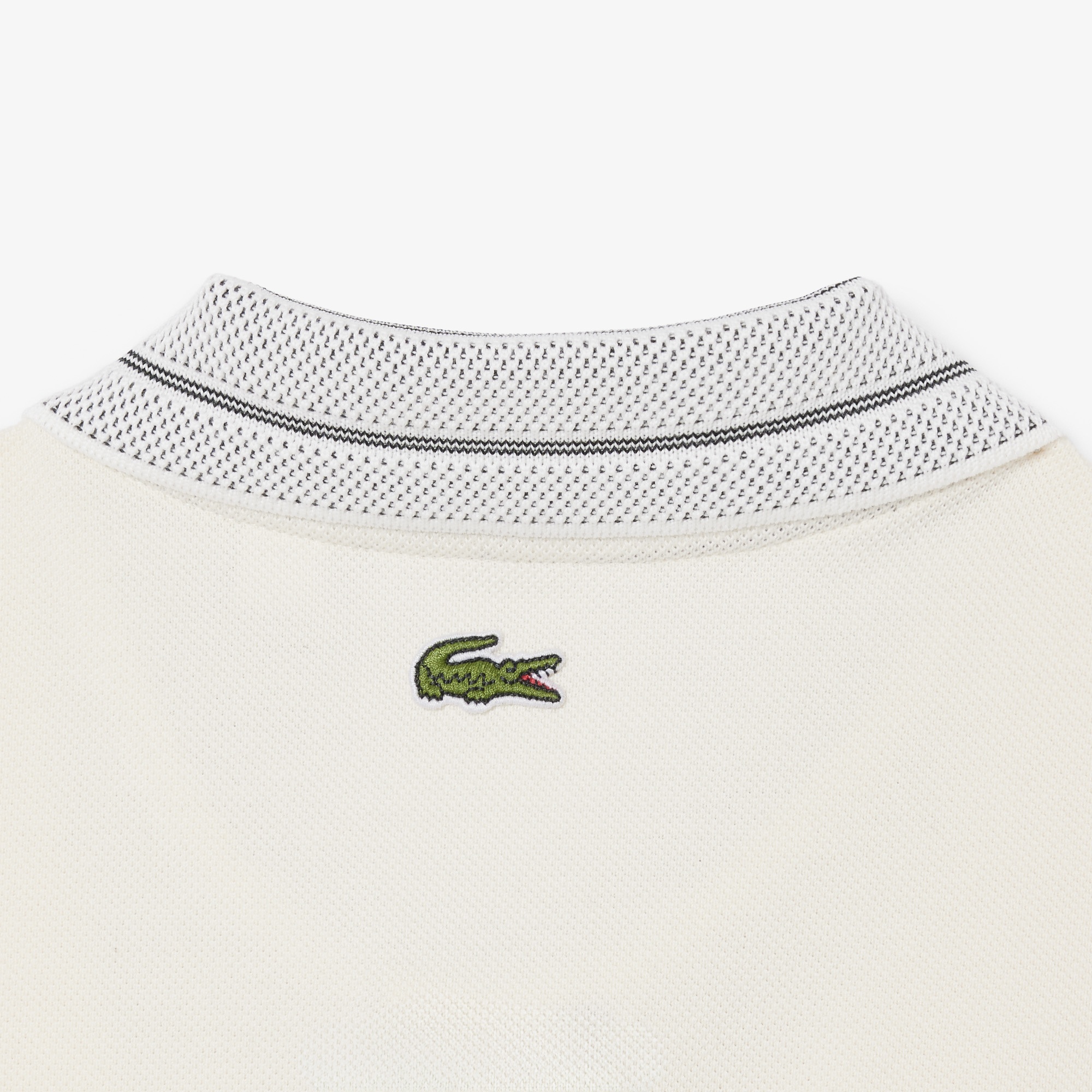 Erkek Classic Fit Baskılı Krem Polo