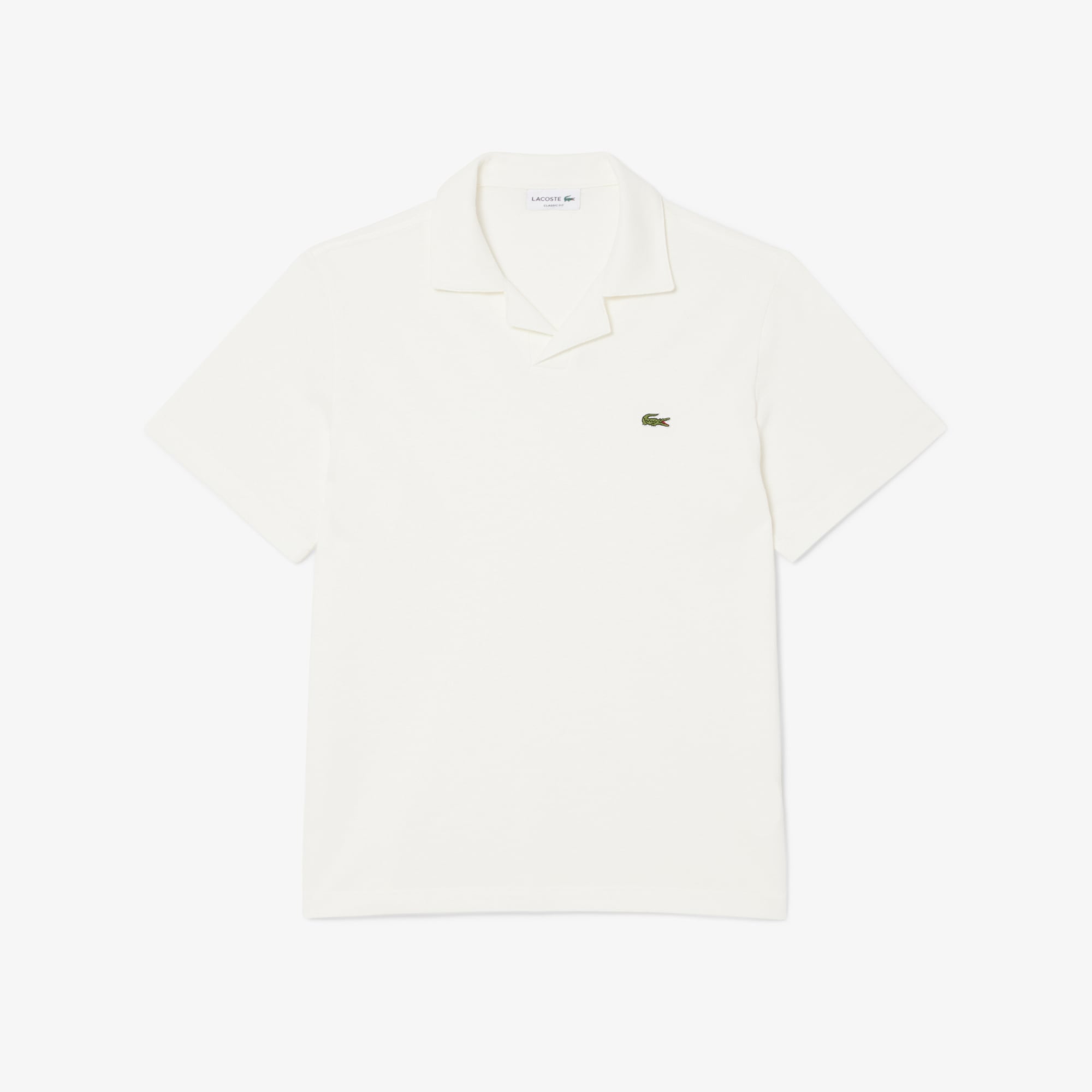 Lacoste Erkek Classic Fit Keten Beyaz Polo görsel 5
