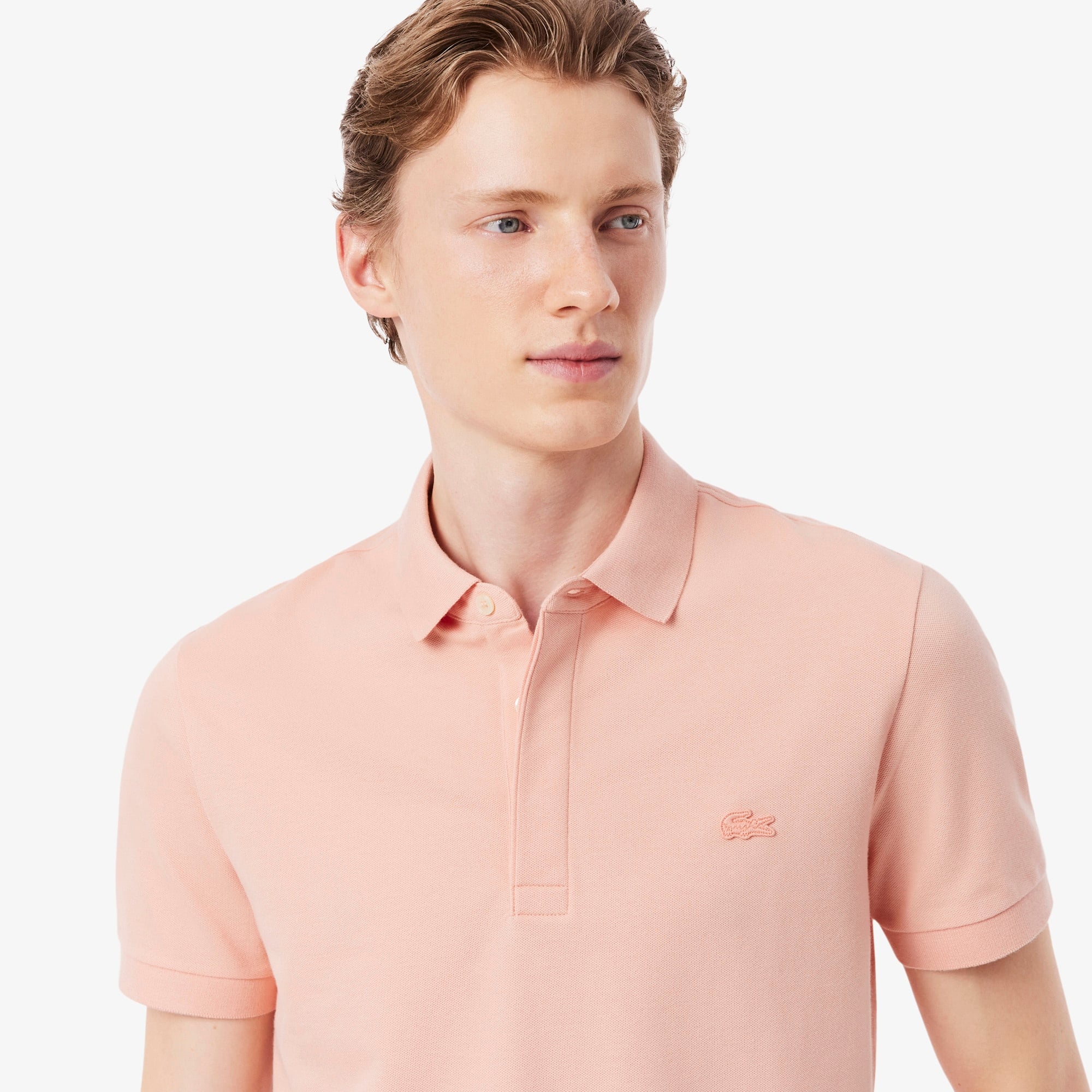 Erkek Regular Fit Pembe Paris Polo