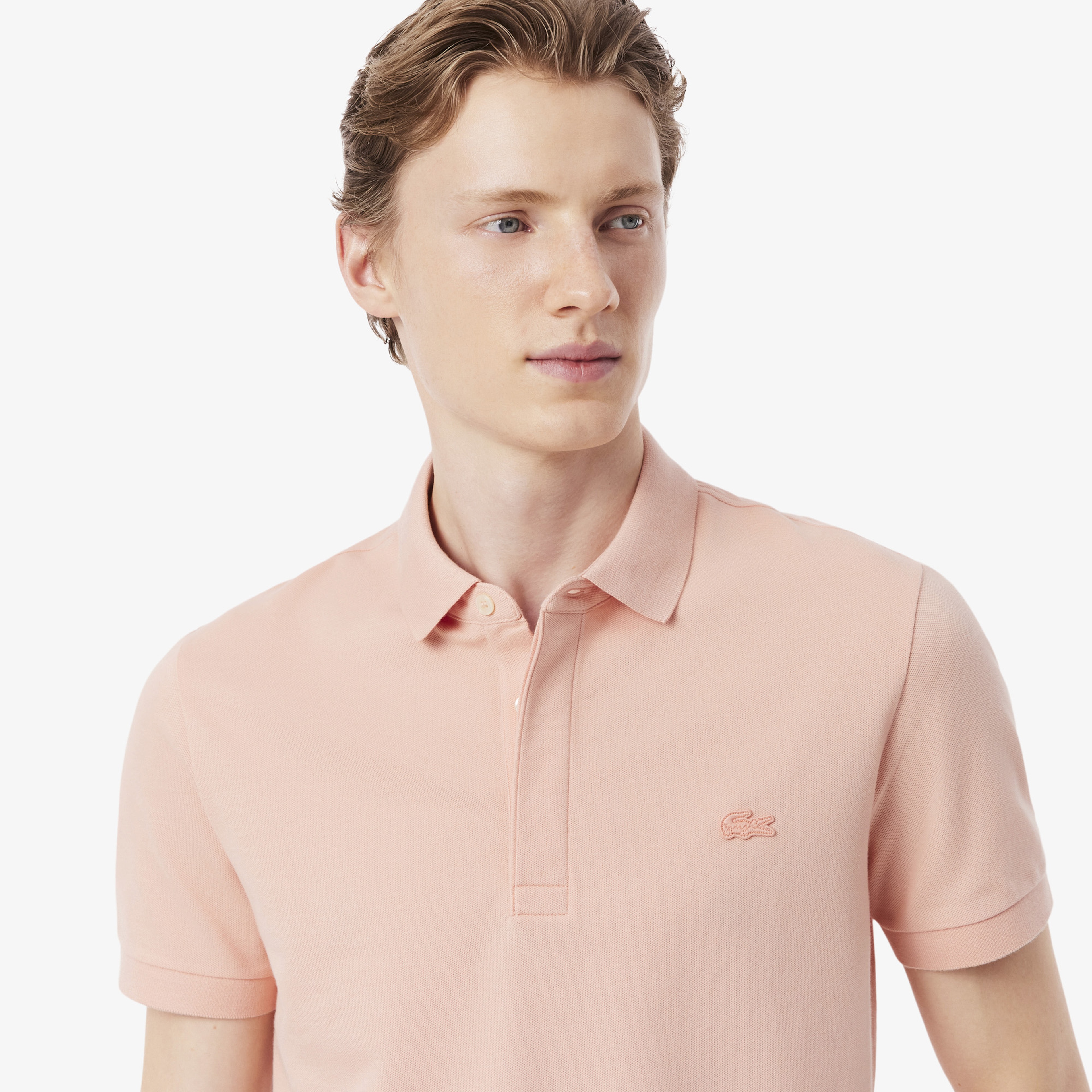 Erkek Regular Fit Pembe Paris Polo