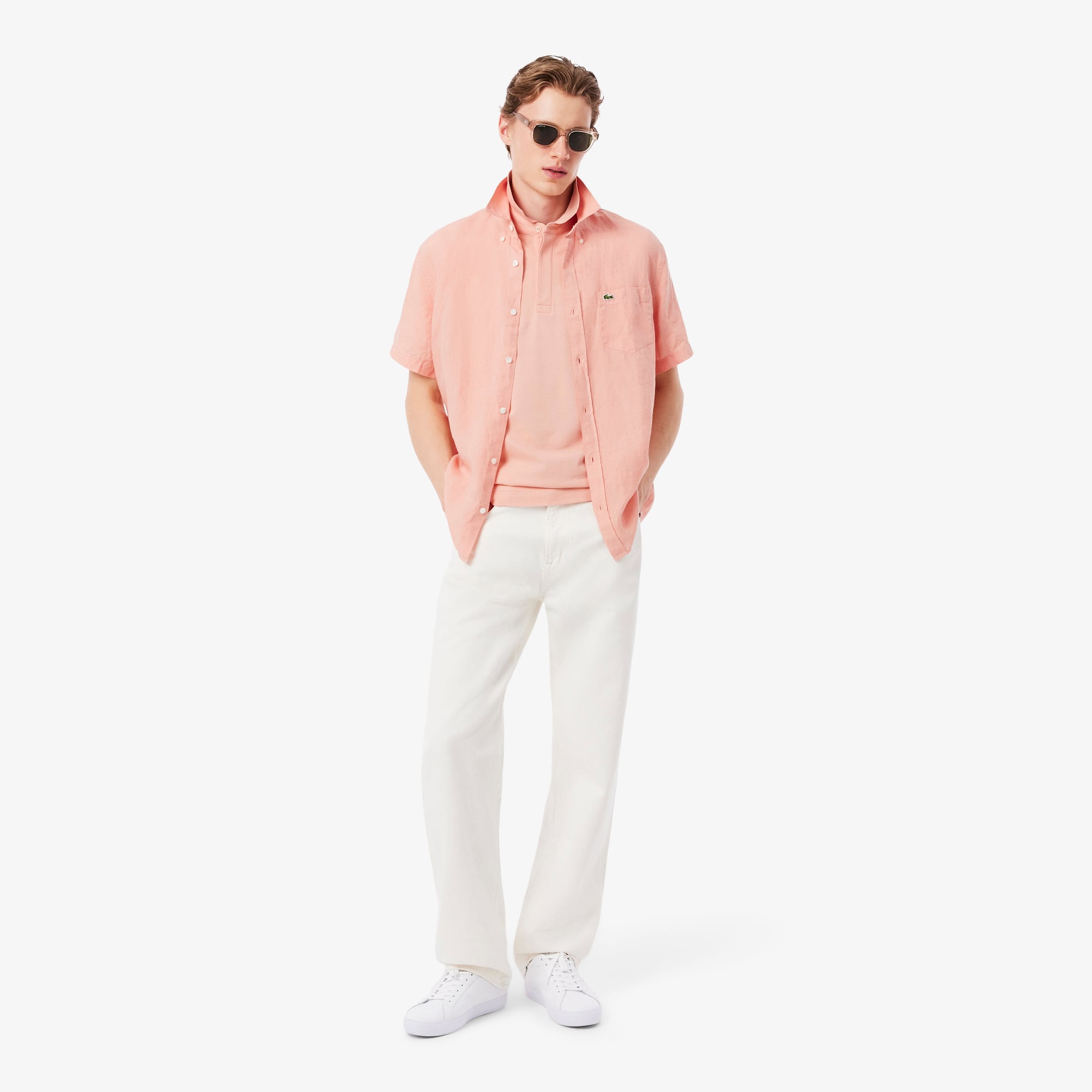 Lacoste Erkek Regular Fit Pembe Paris Polo görsel 4