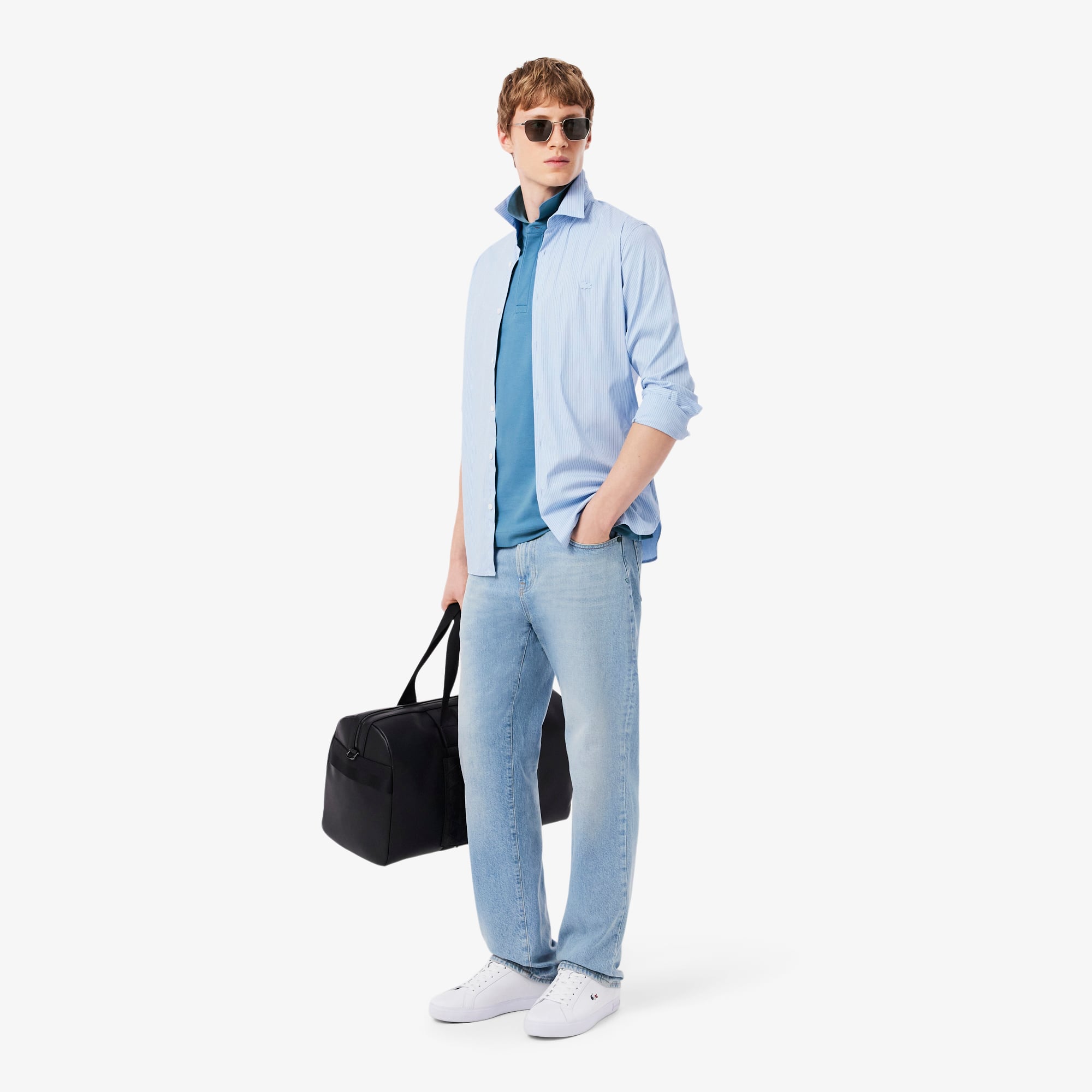 Lacoste Erkek Regular Fit Mavi Paris Polo görsel 8