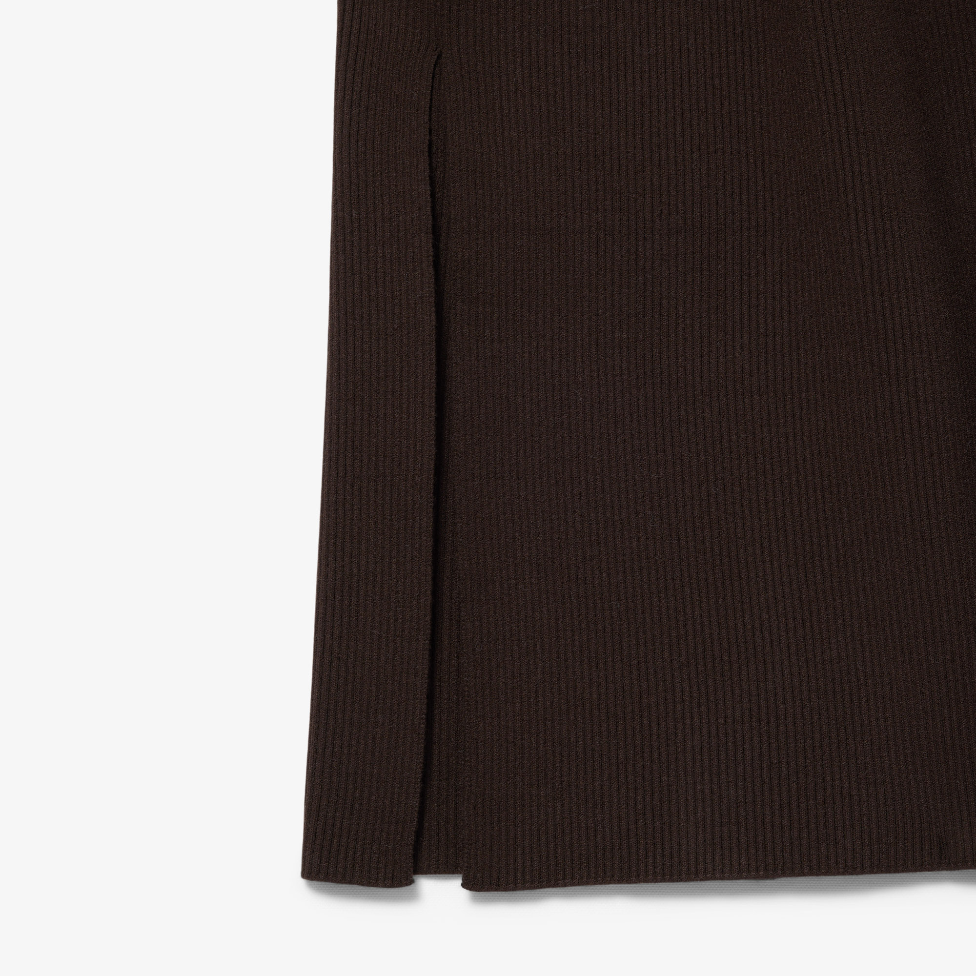 Lacoste Kadın Slim Fit Kolsuz V Yaka Koyu Kahverengi Elbise görsel 7