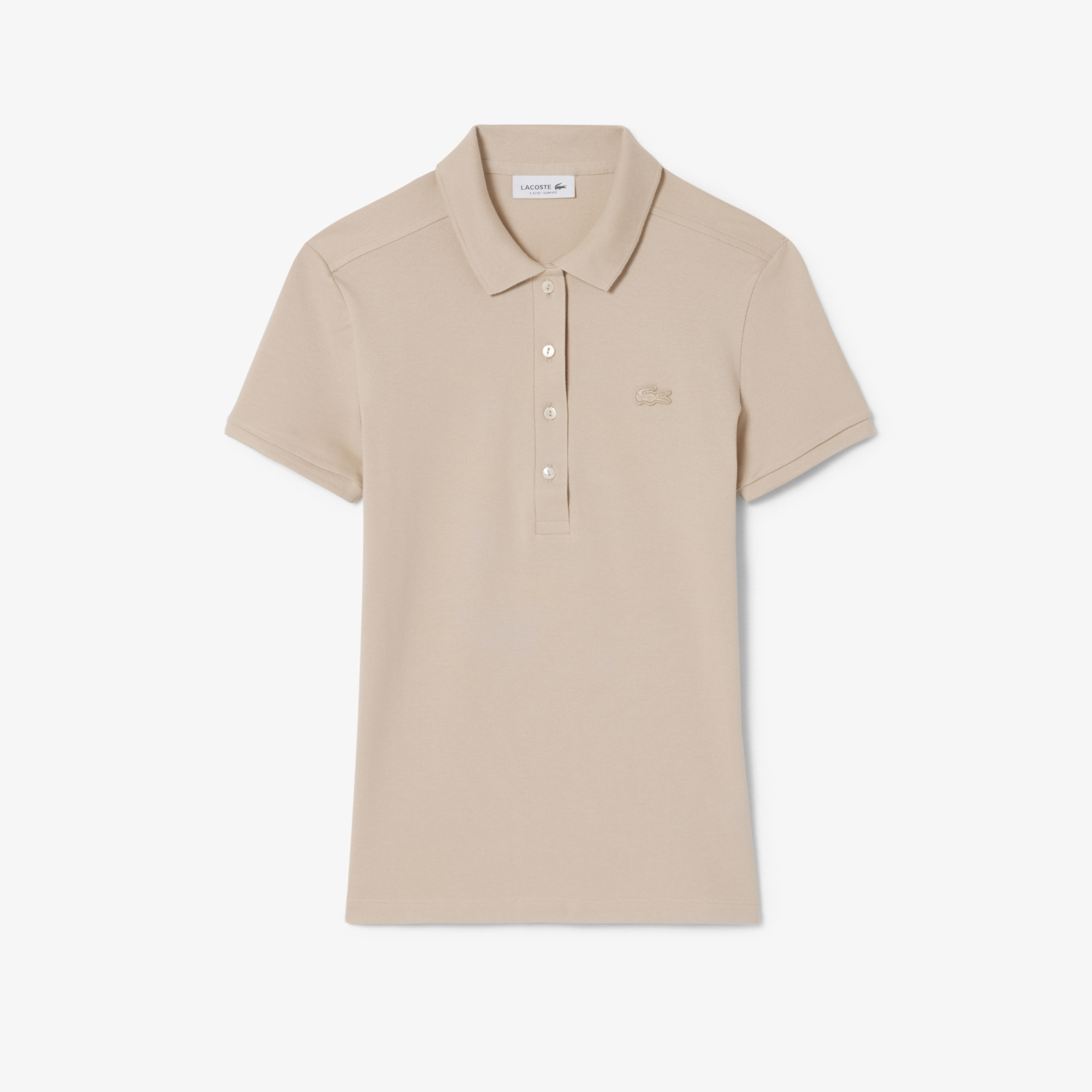 Lacoste L.12.D Kadın Slim Fit Bej Polo görsel 4