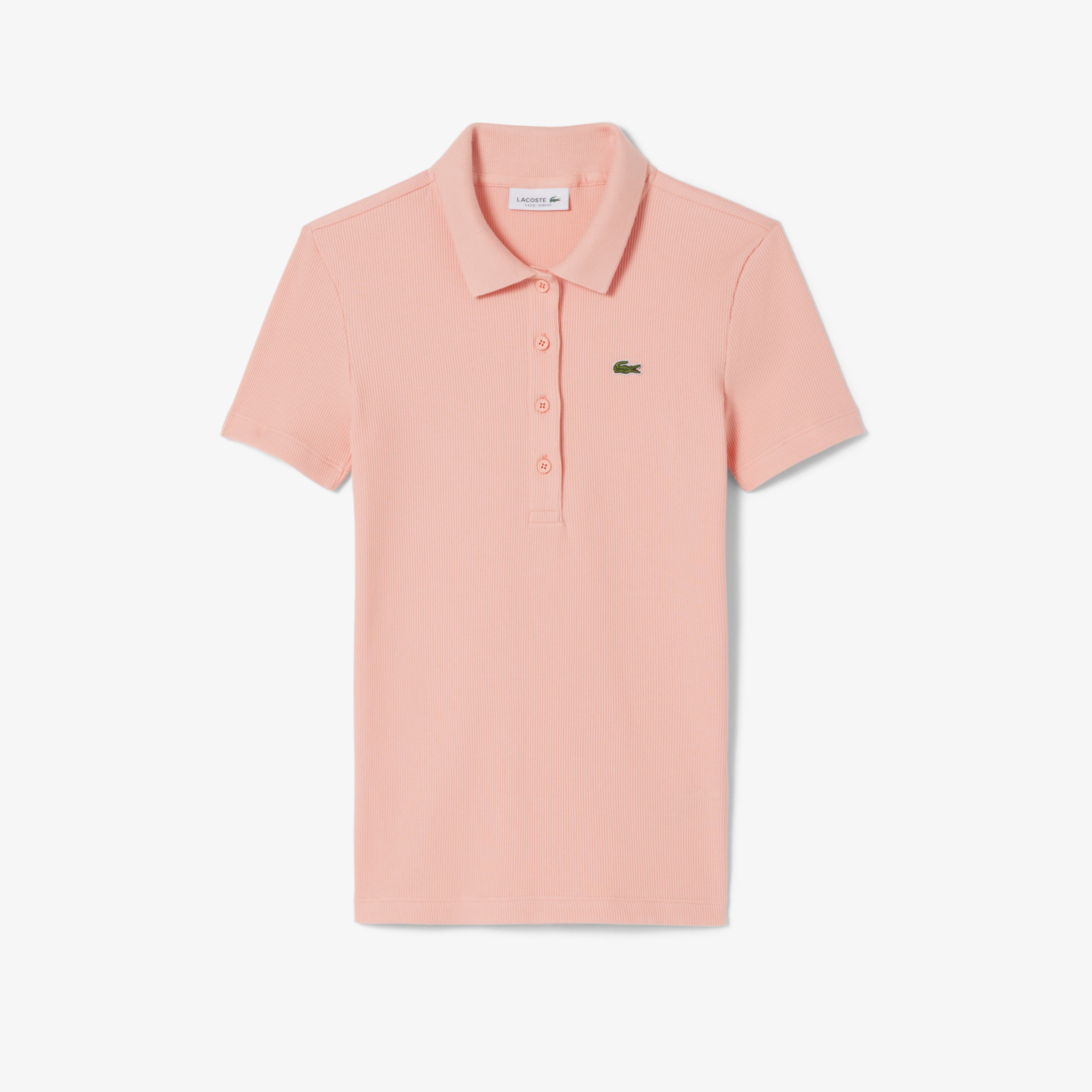 Kadın Slim Fit Pembe Polo