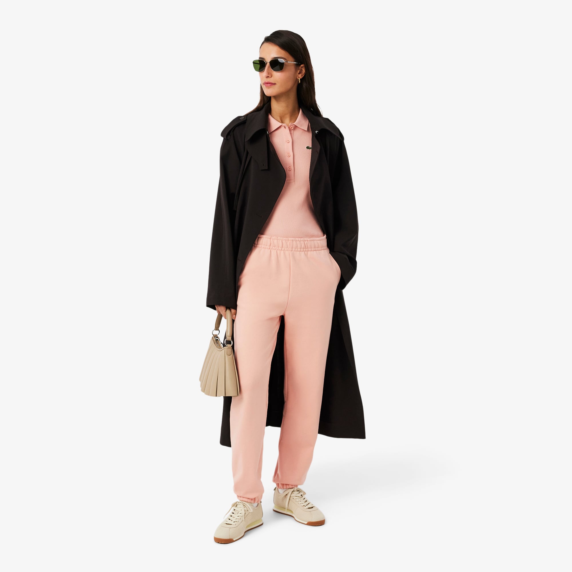 Lacoste L.12.D Kadın Slim Fit Pembe Polo görsel 7