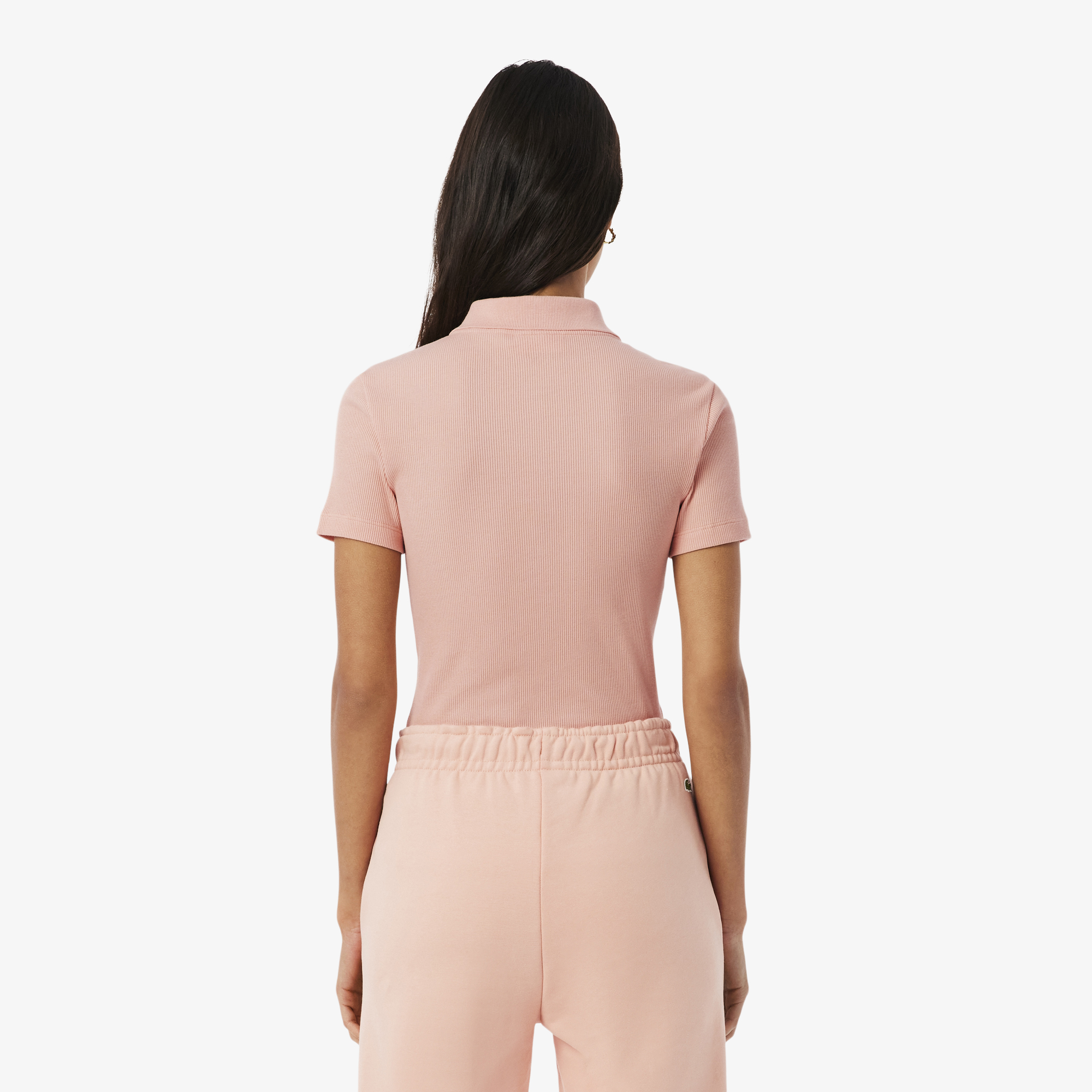 Lacoste L.12.D Kadın Slim Fit Pembe Polo görsel 3