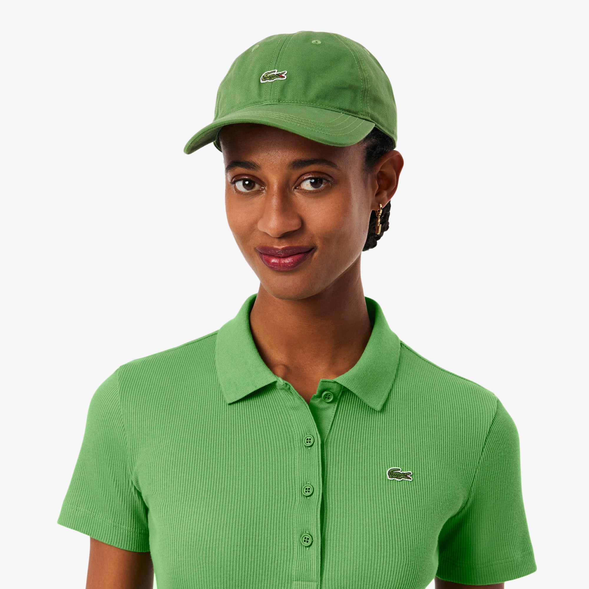 Lacoste L.12.D Kadın Slim Fit Yeşil Polo görsel 2