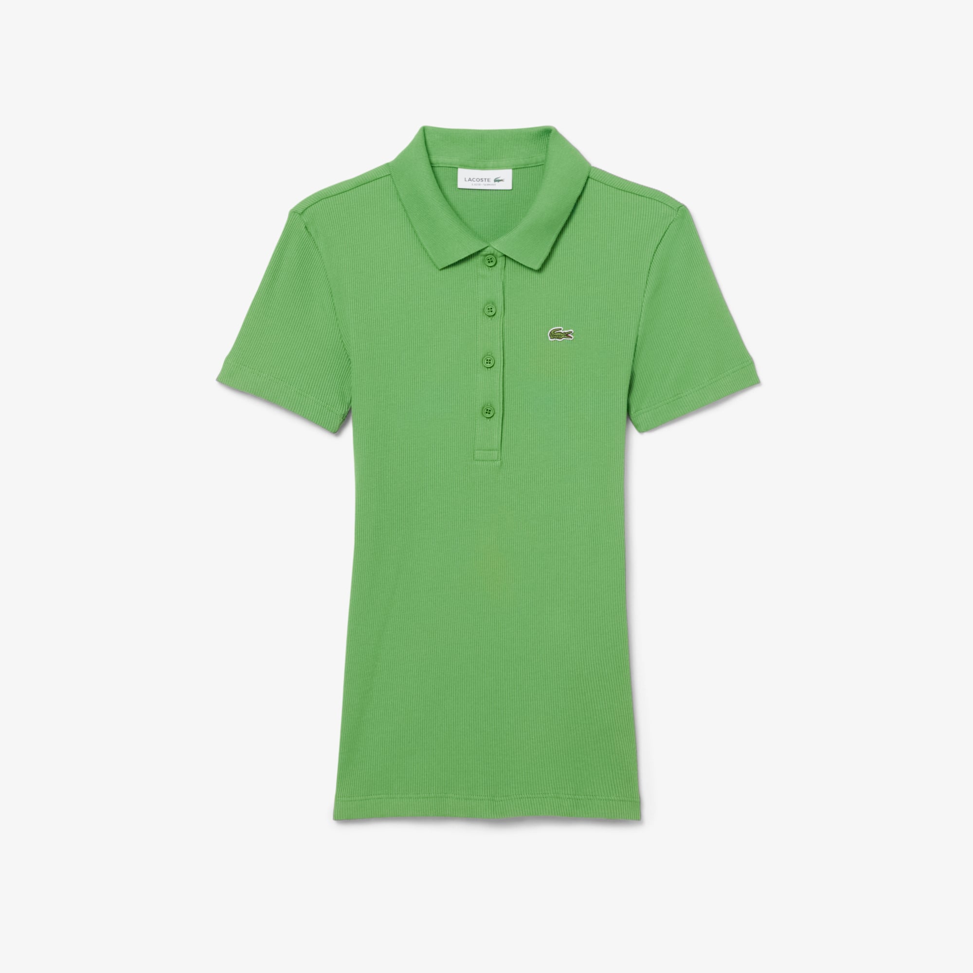 Lacoste L.12.D Kadın Slim Fit Yeşil Polo görsel 4