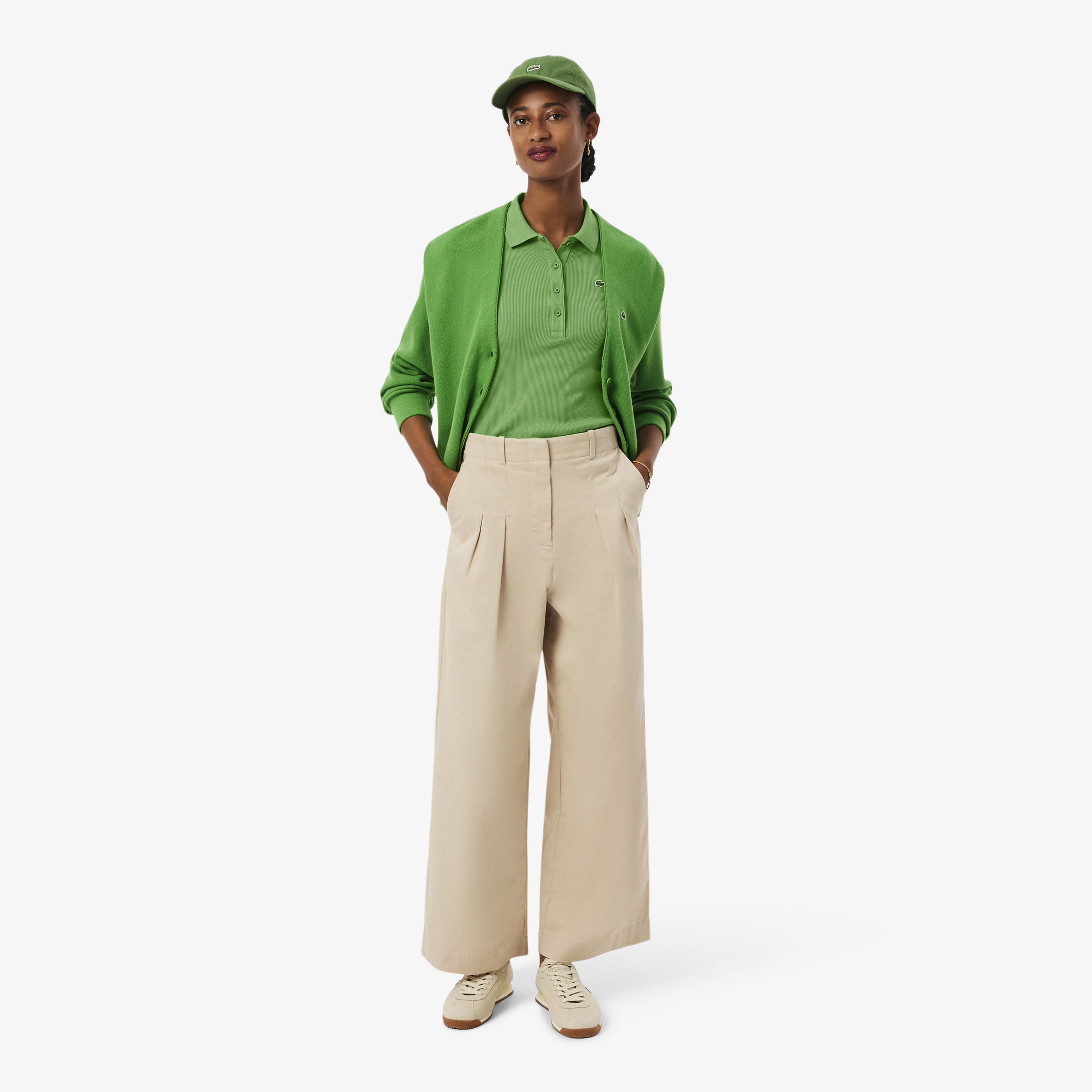 Kadın Slim Fit Yeşil Polo