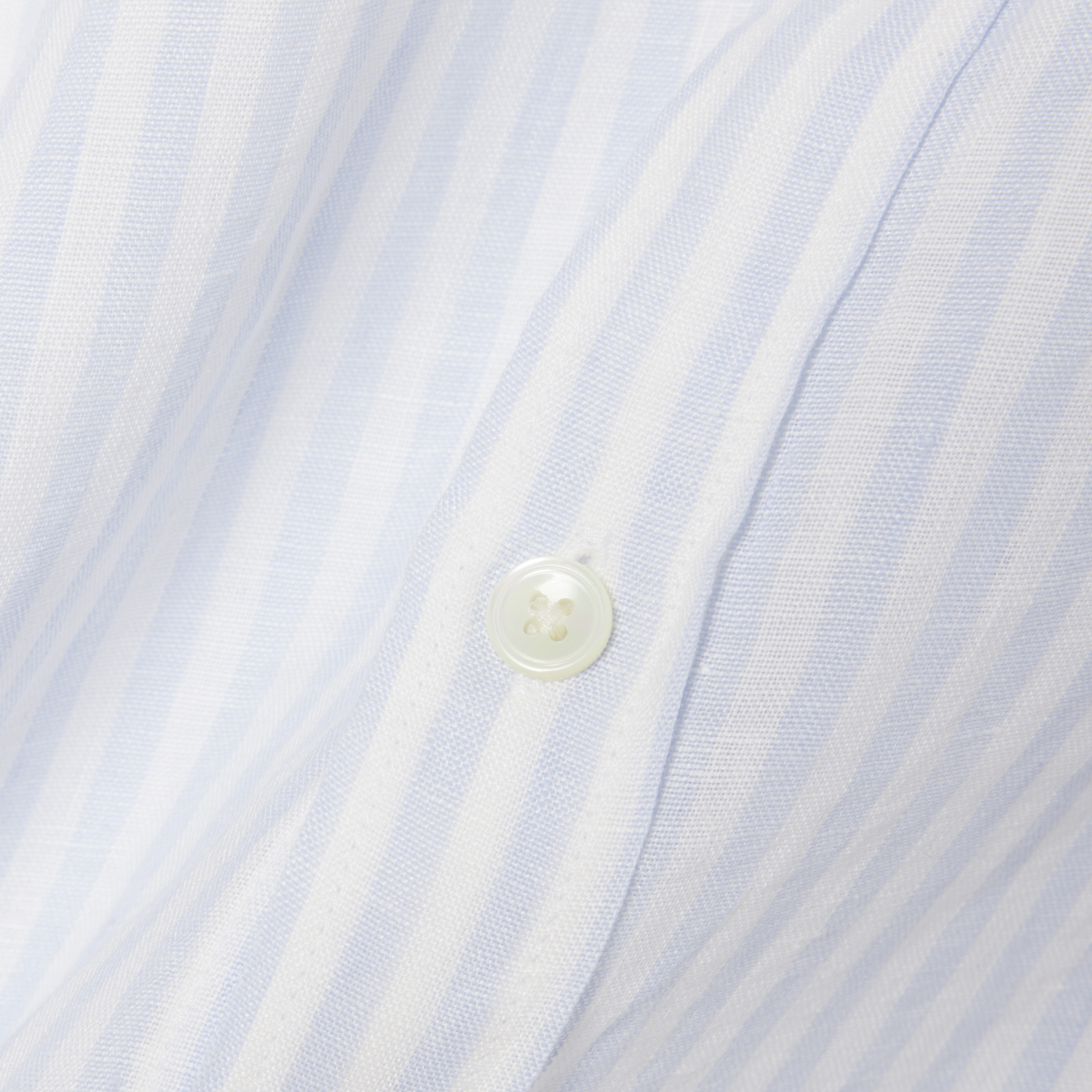 Erkek Regular Fit Düğmeli Yaka Çizgili Mavi Gömlek