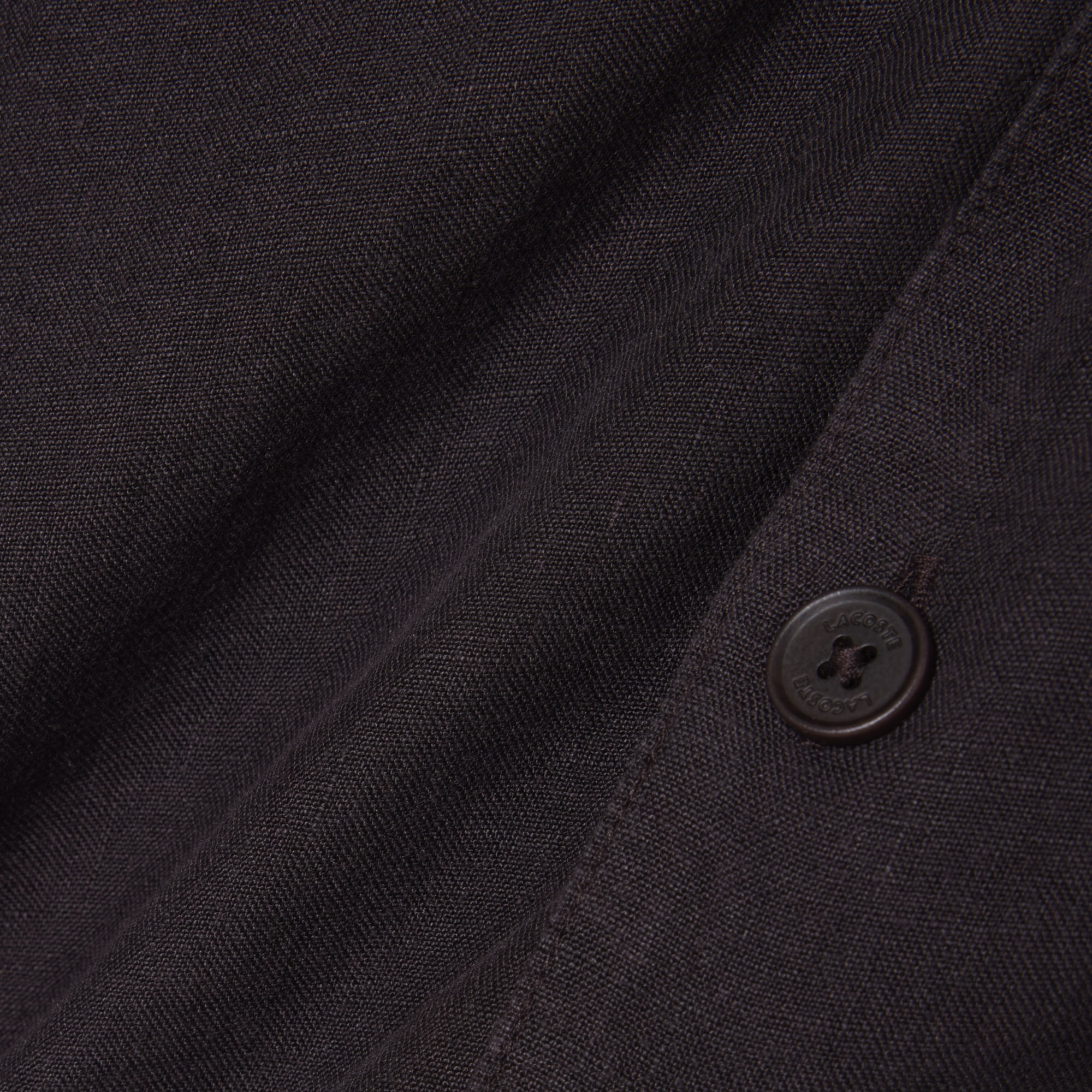 Erkek Relaxed Fit Kısa Kollu Koyu Kahverengi Gömlek