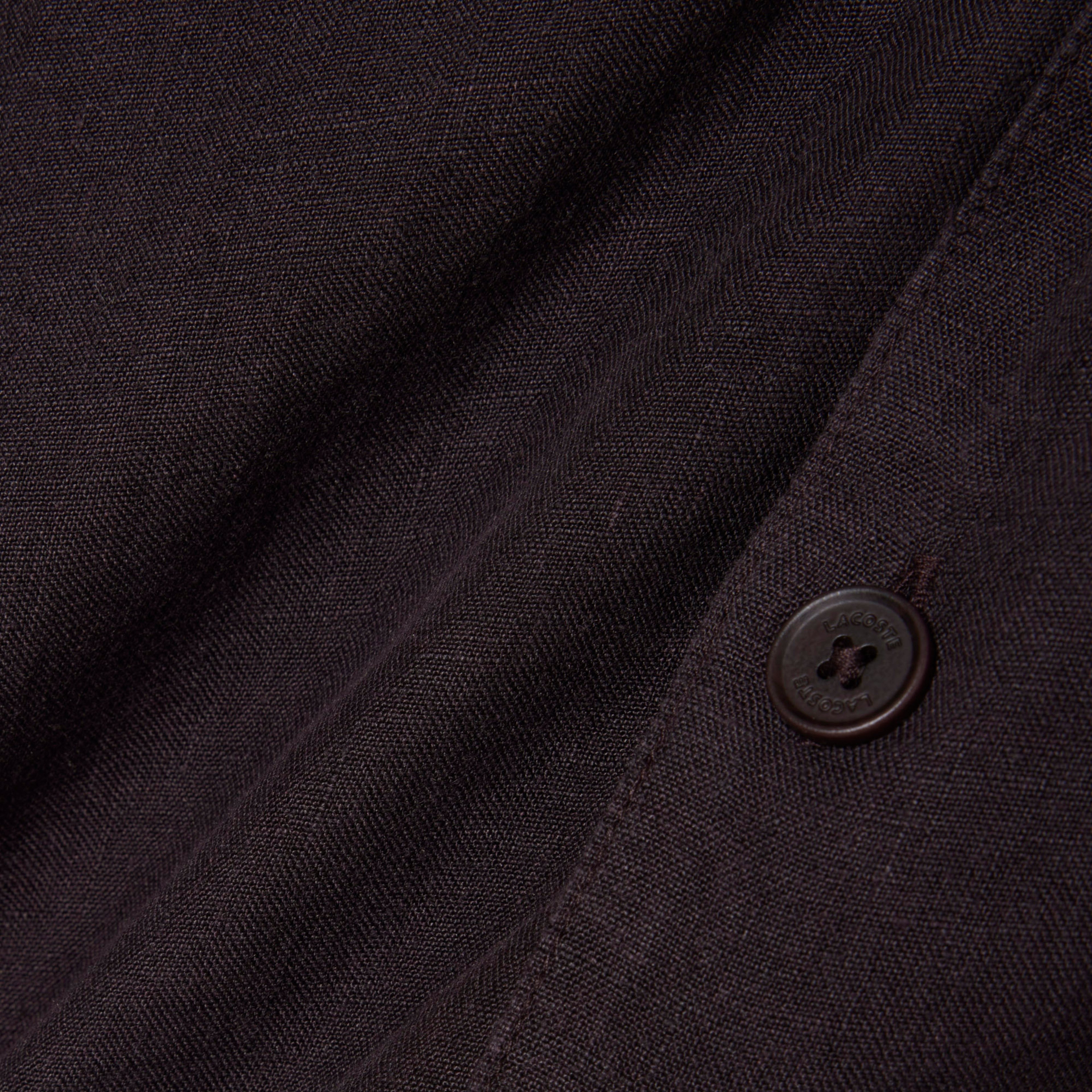 Erkek Relaxed Fit Kısa Kollu Koyu Kahverengi Gömlek