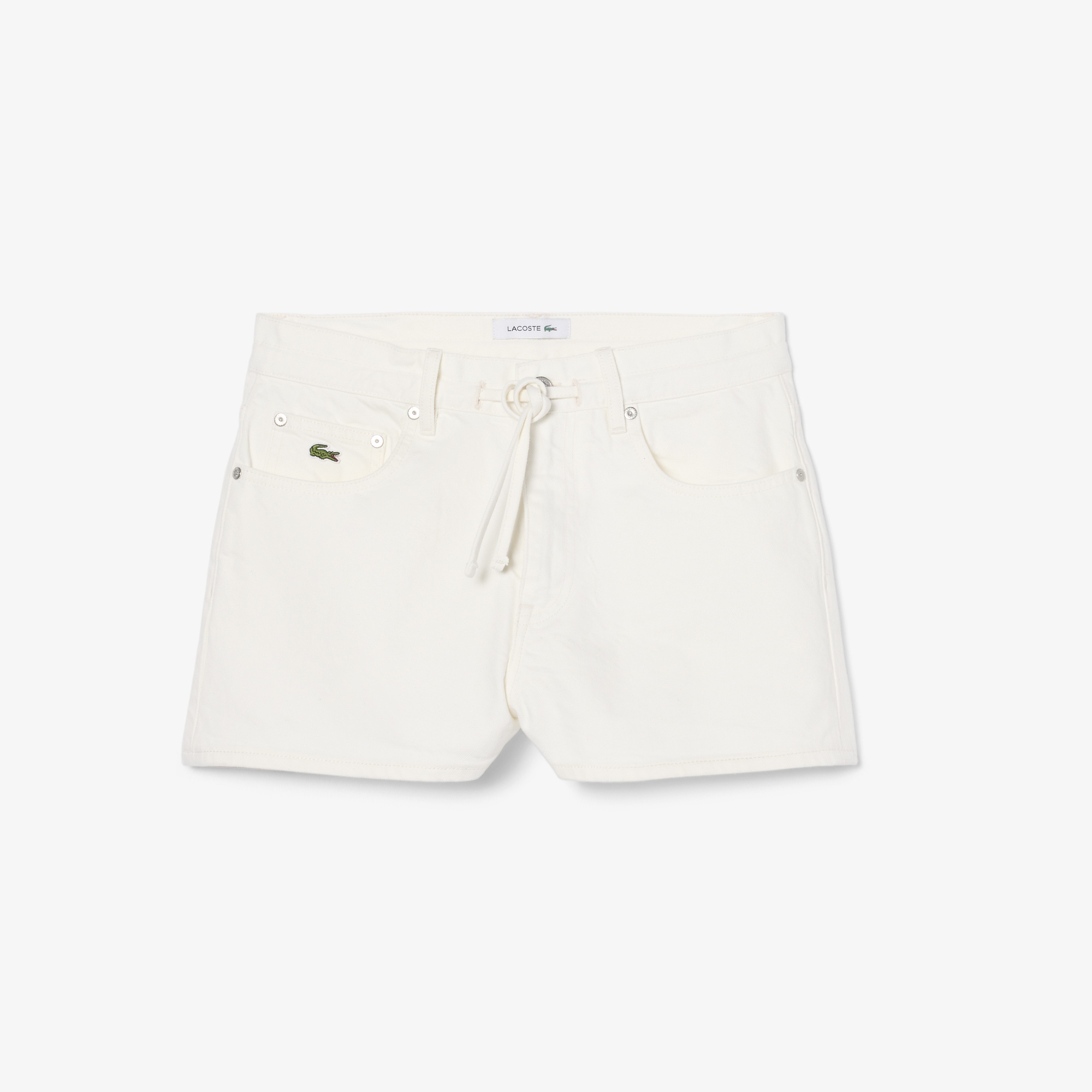 Kadın Wide Leg Denim Beyaz Şort