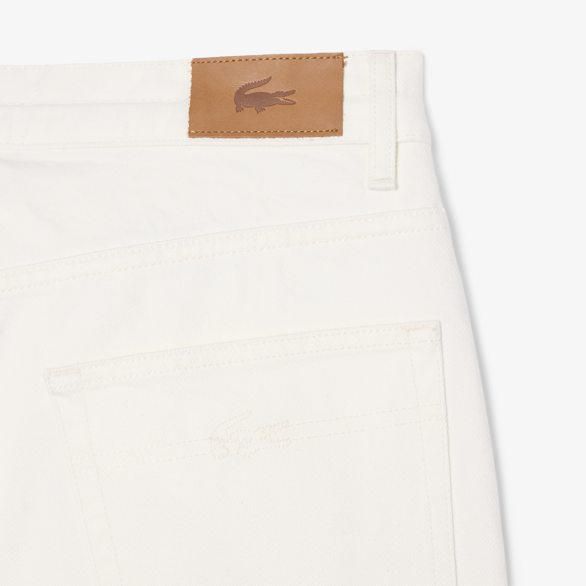 Kadın Wide Leg Denim Beyaz Şort