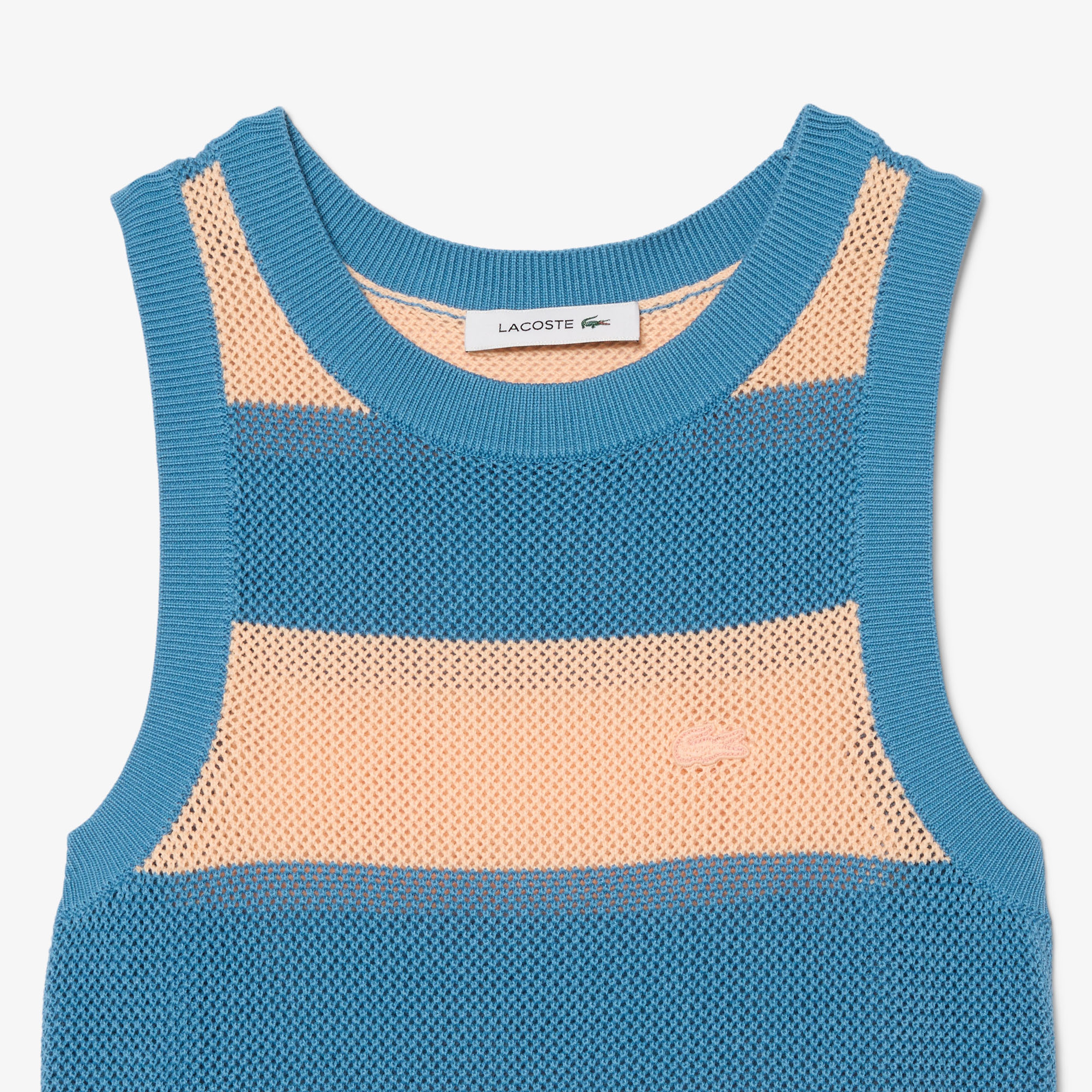 Kadın Regular Fit Kolsuz Bisiklet Yaka Çizgili Renkli Elbise