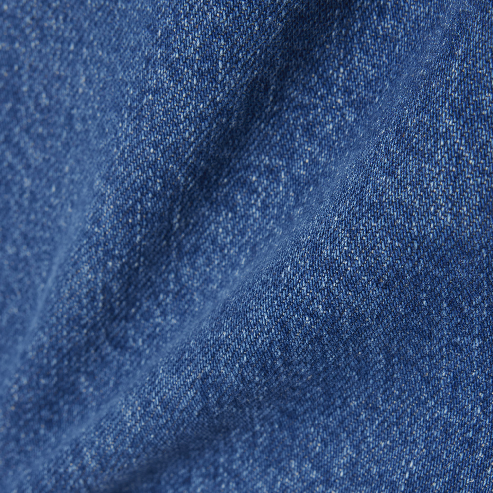 Lacoste Kadın Wide Leg Denim Lacivert Şort görsel 7