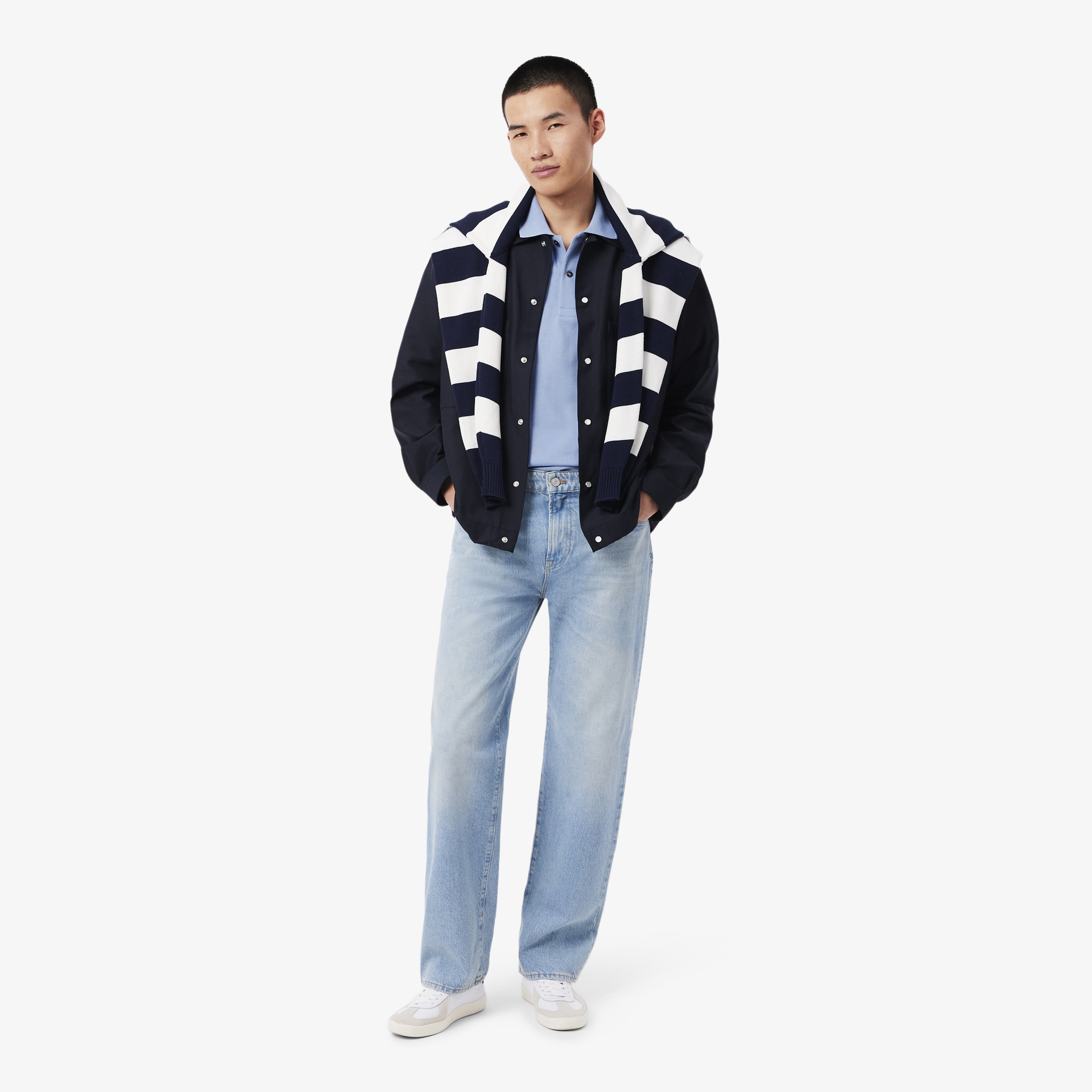 L.12.12 Erkek Classic Fit Mavi Polo