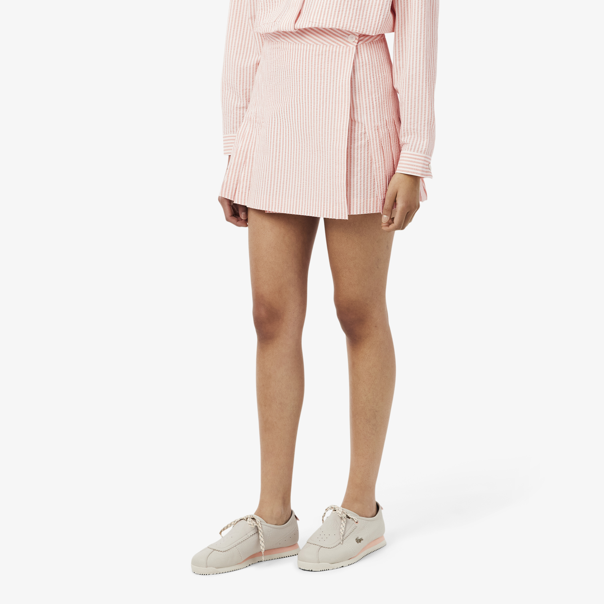 Lacoste Kadın Çizgili Pembe Etek görsel 2