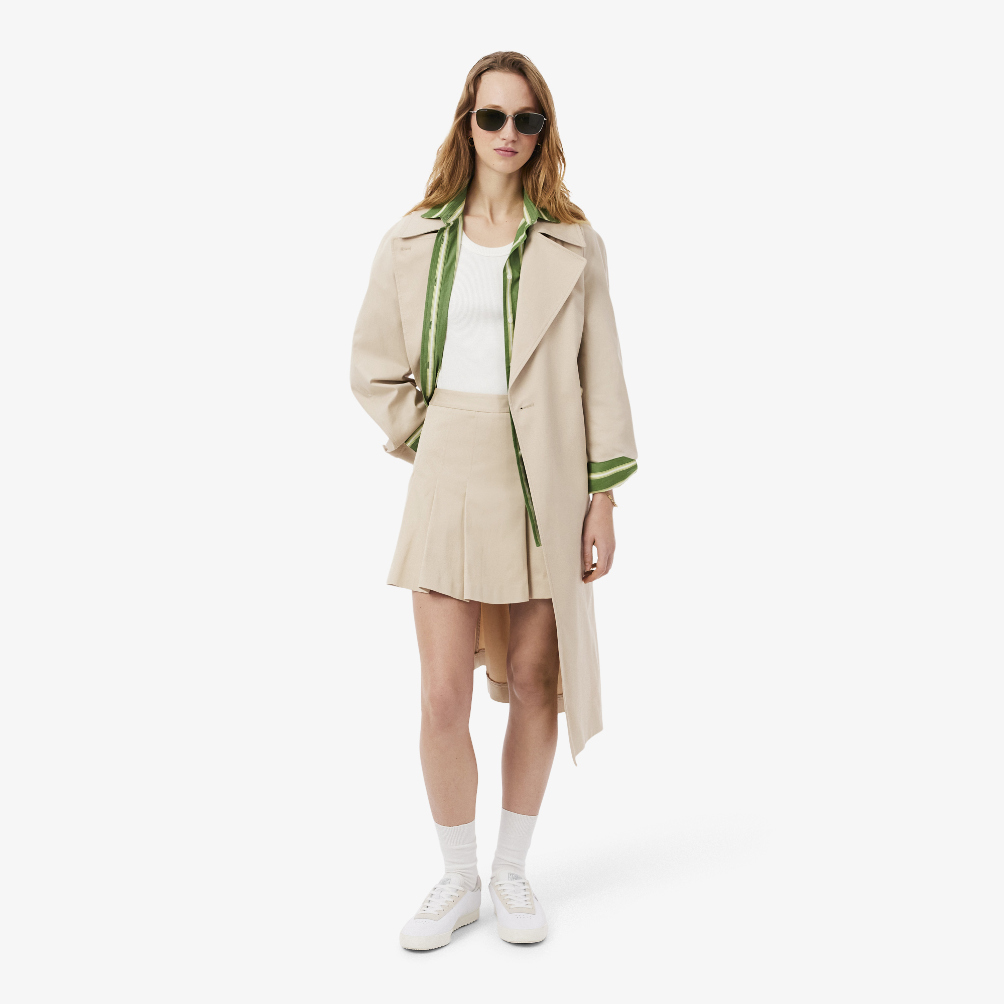Lacoste Kadın Flare Fit Bej Etek görsel 4