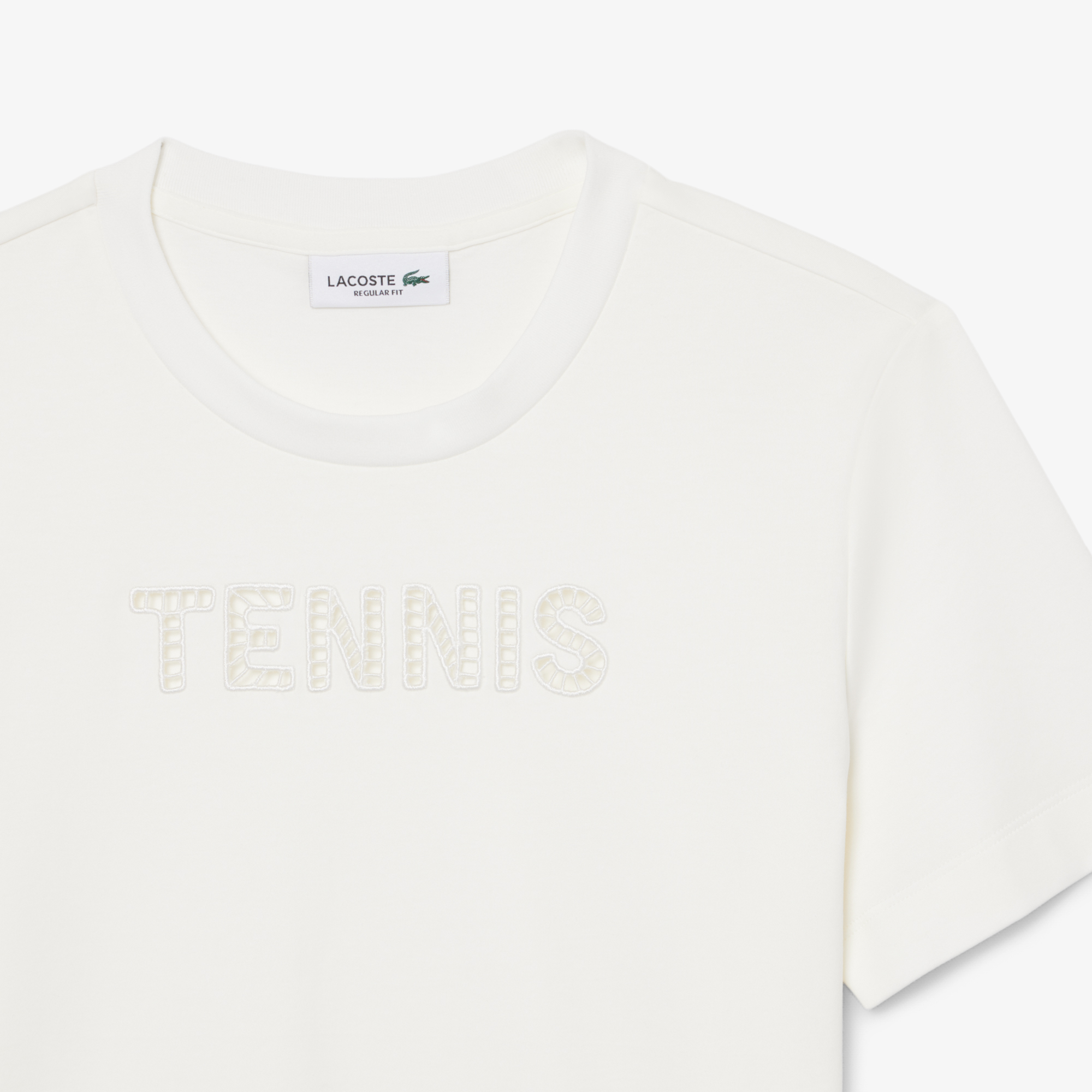 Kadın Regular Fit Bisiklet Yaka Baskılı Beyaz T-Shirt