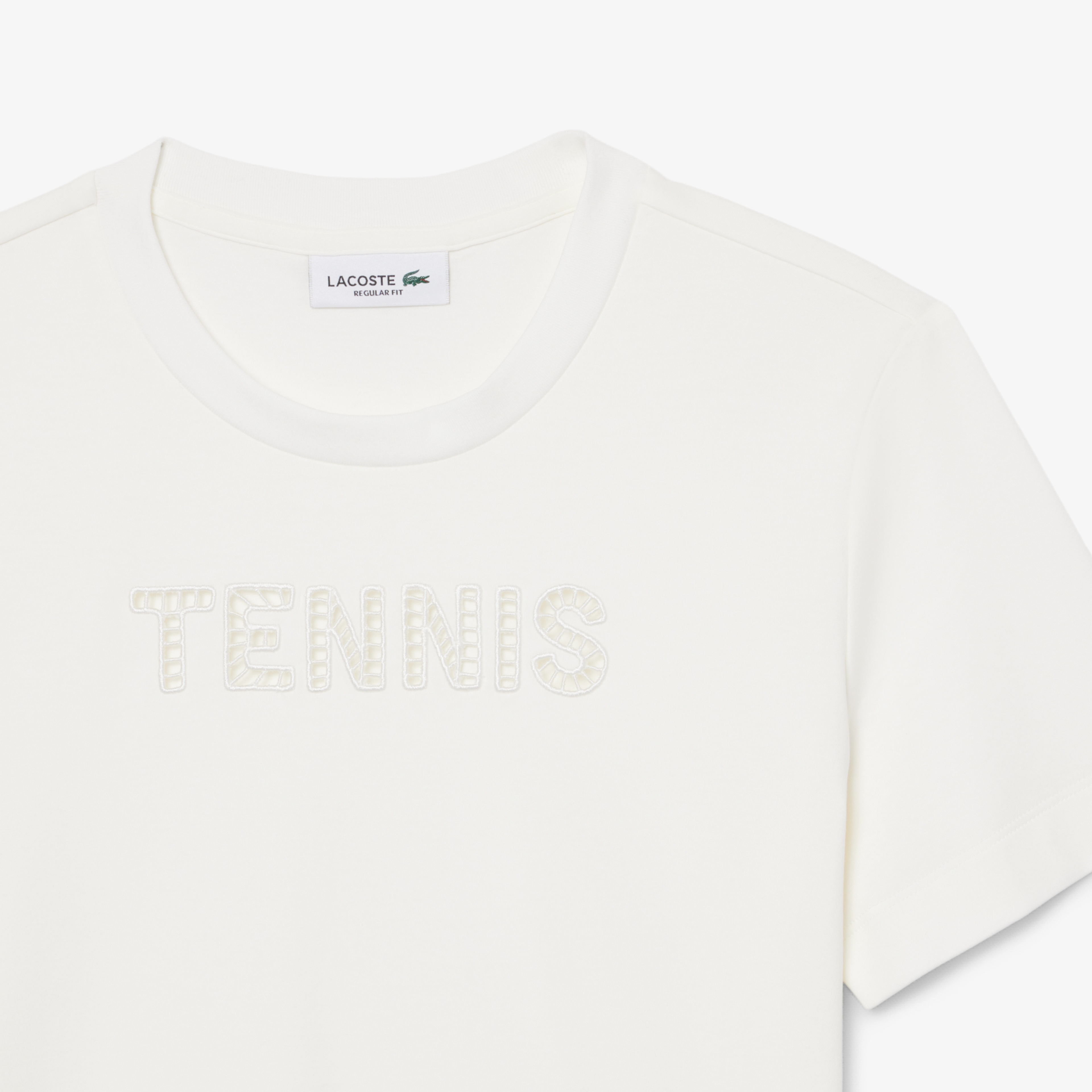 Kadın Regular Fit Bisiklet Yaka Baskılı Beyaz T-Shirt